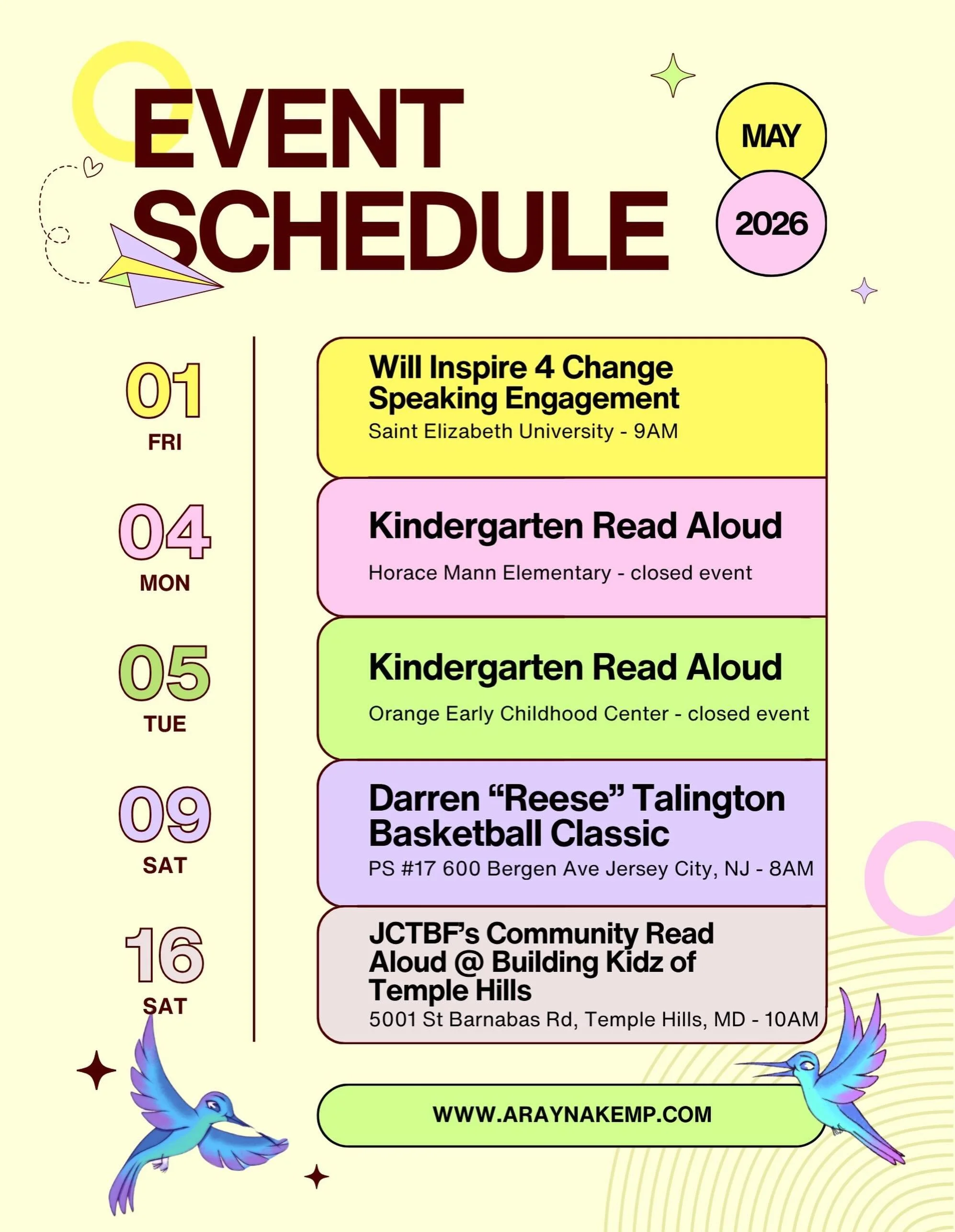 May events are springing along! 🌸✨

Check out what&rsquo;s coming up next month! I&rsquo;m so excited for another opportunity to share my story and connect with even more amazing communities 🥳💜

#childrensbookstagram #indieauthorlife #sarcoidosisa