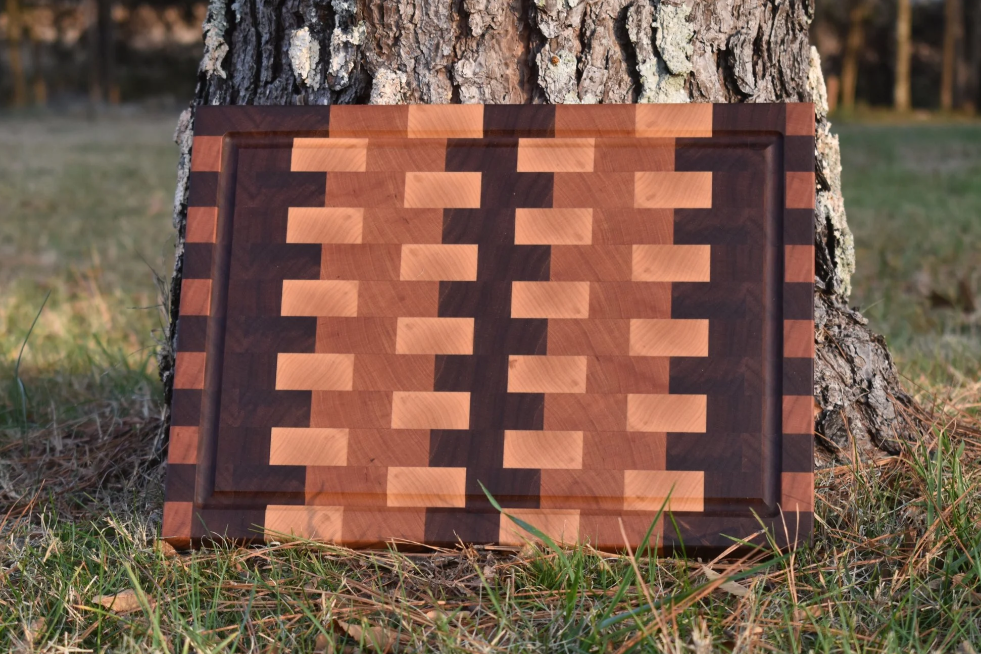 Checker Weave End-grain Cutting Board