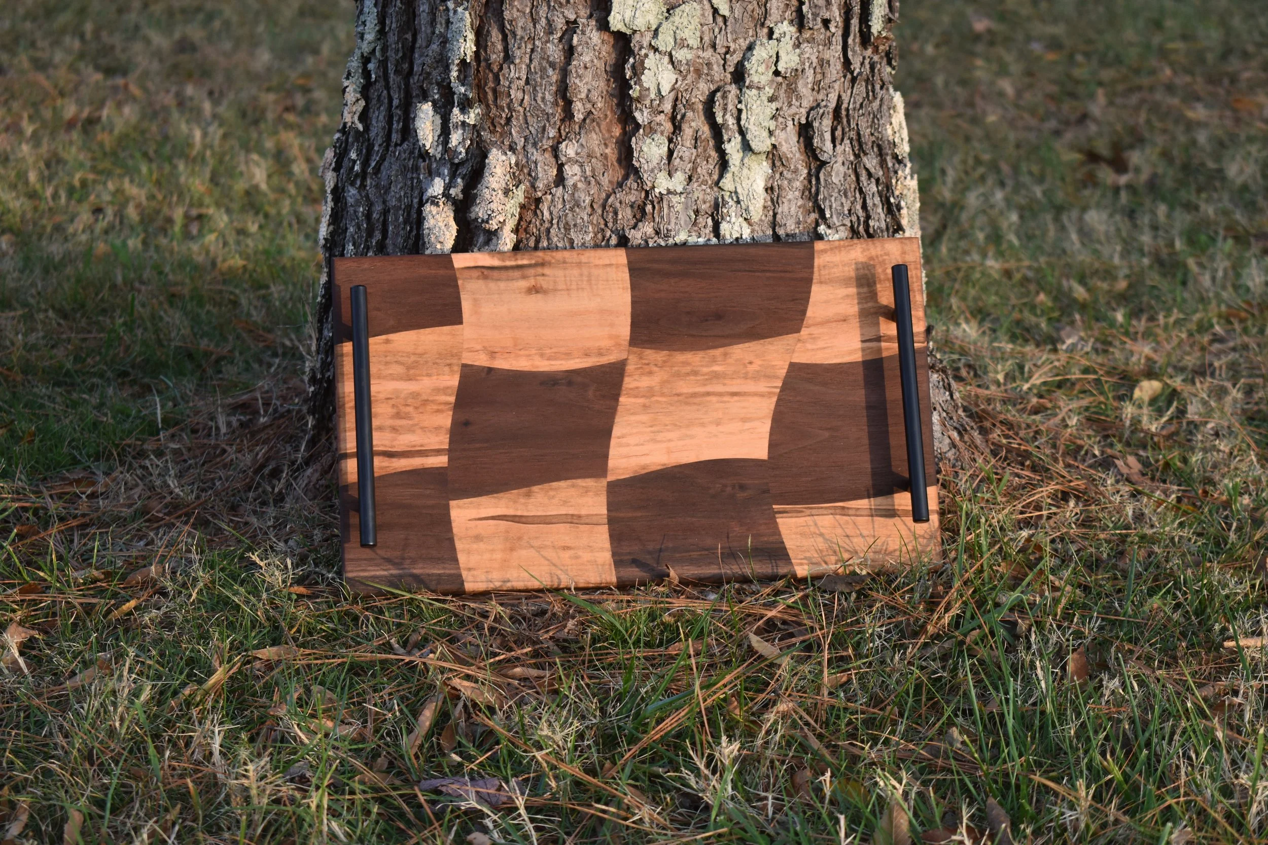 Wavy Checkerboard Serving Tray