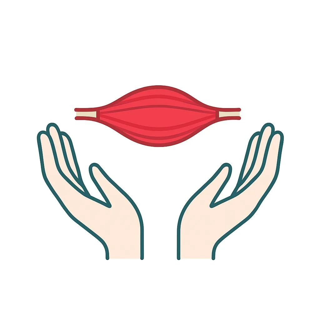 Icono de terapia estructural: liberación de tejidos musculares para mejorar movilidad en Puebla