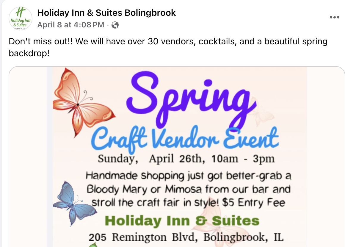 Holiday Inn Bolingbrook Spring Event 