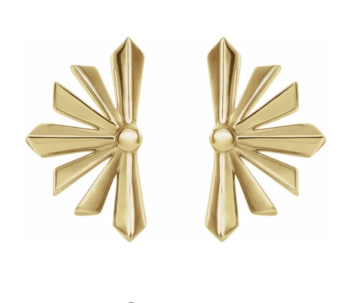 Rising Sun Stud Earrings