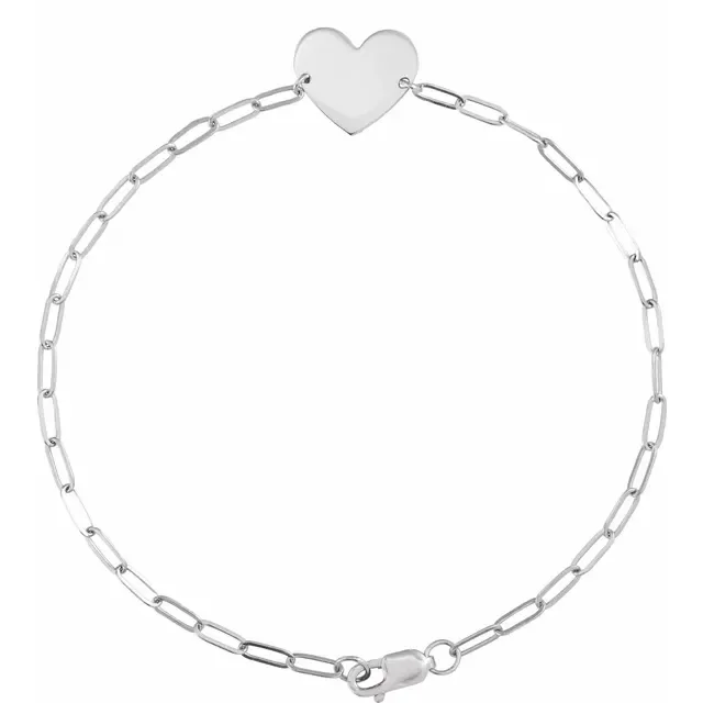 Heart Paperclip Bracelet
