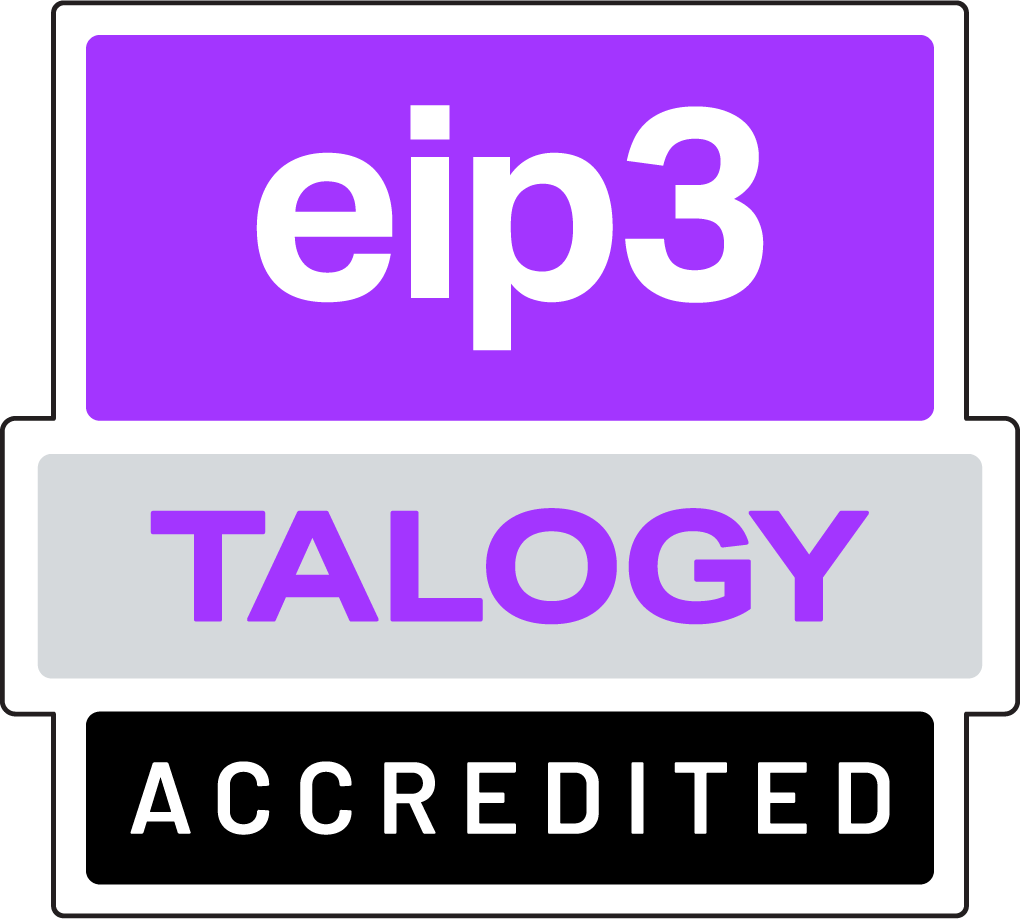 Talogy eip3 accredited logo—showcasing Inner Edge Co’s certification in emotional intelligence profiling tools for leadership coaching and psychological safety workshops.