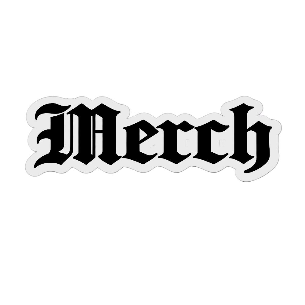 The word 'March' written in black, Gothic-style font with a white outline on a black background.