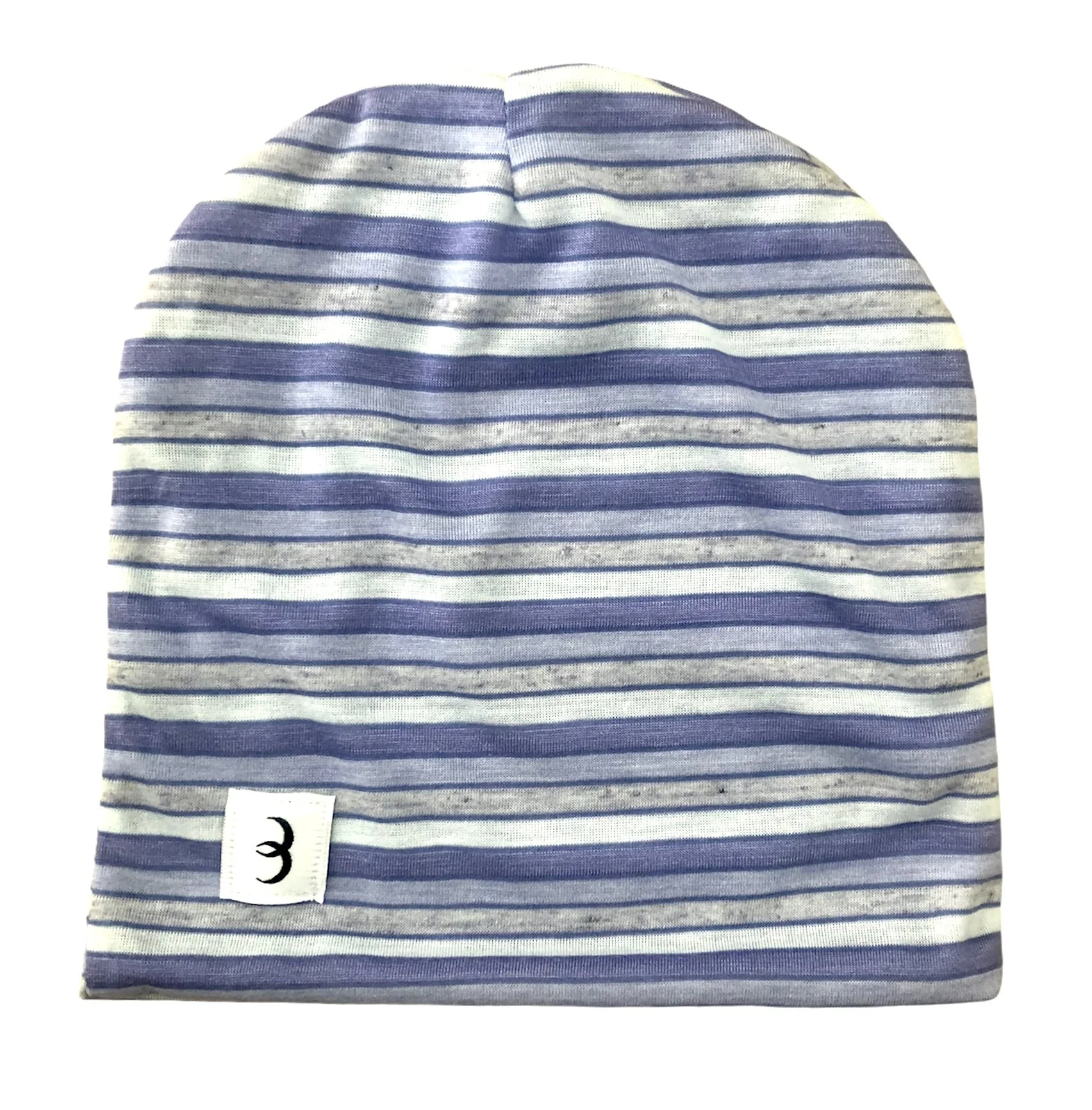 BABY BEANIE - LILAC STRIPES