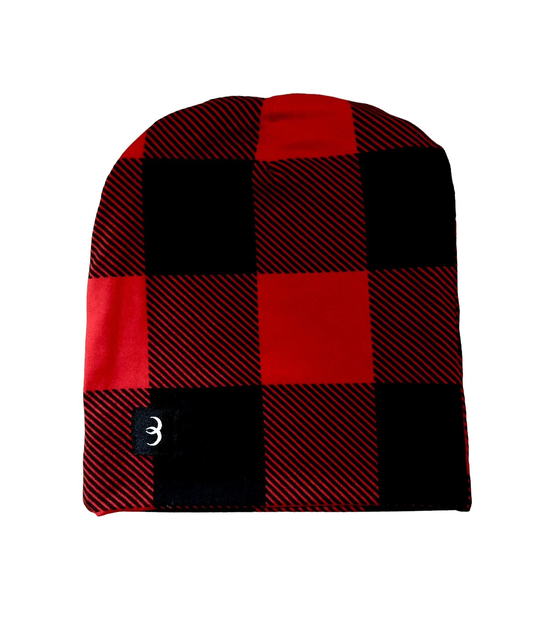 BABY BEANIE - RED BUFFALO PLAID