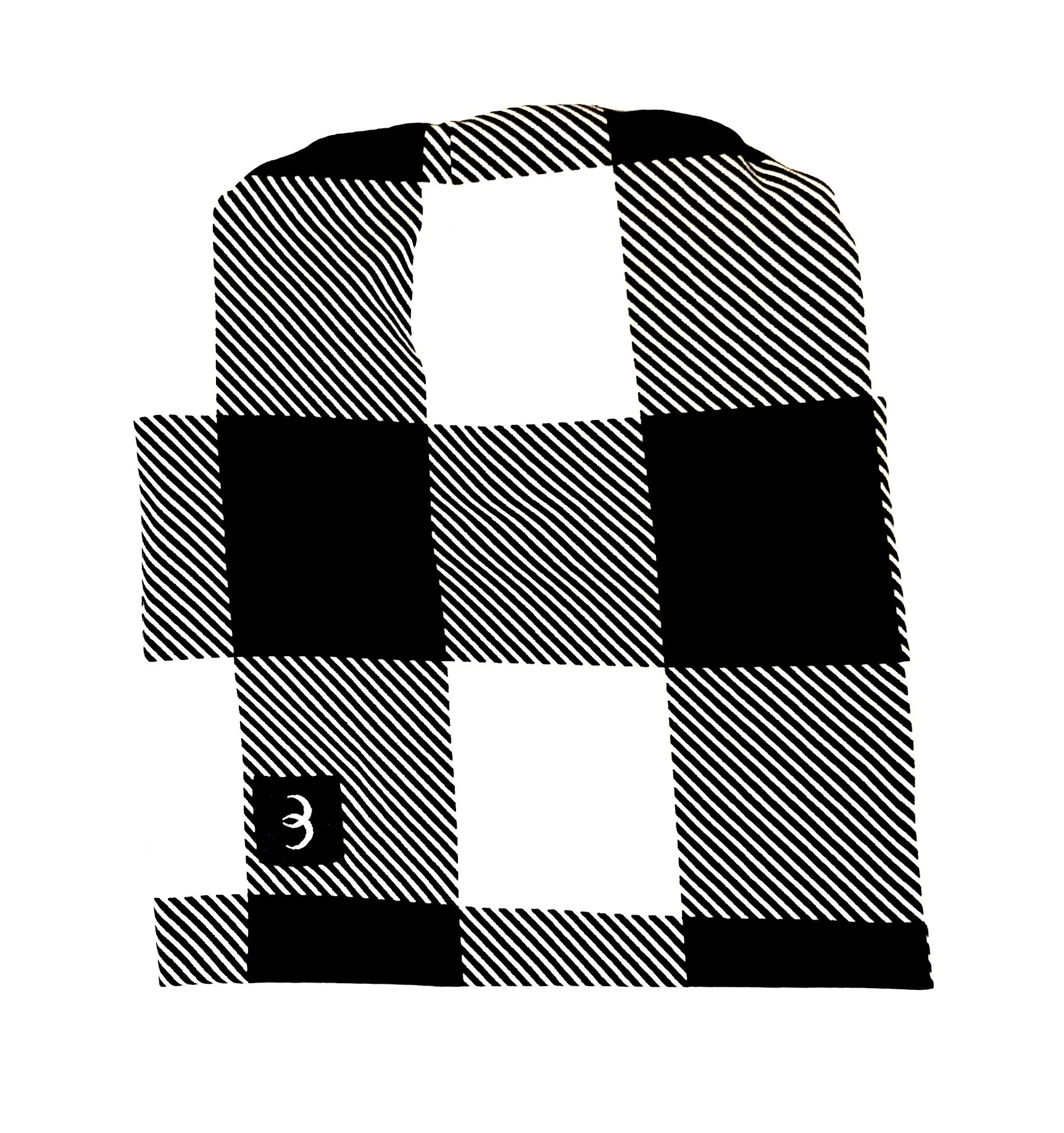 BABY BEANIE - MONOCHROME BUFFALO PLAID
