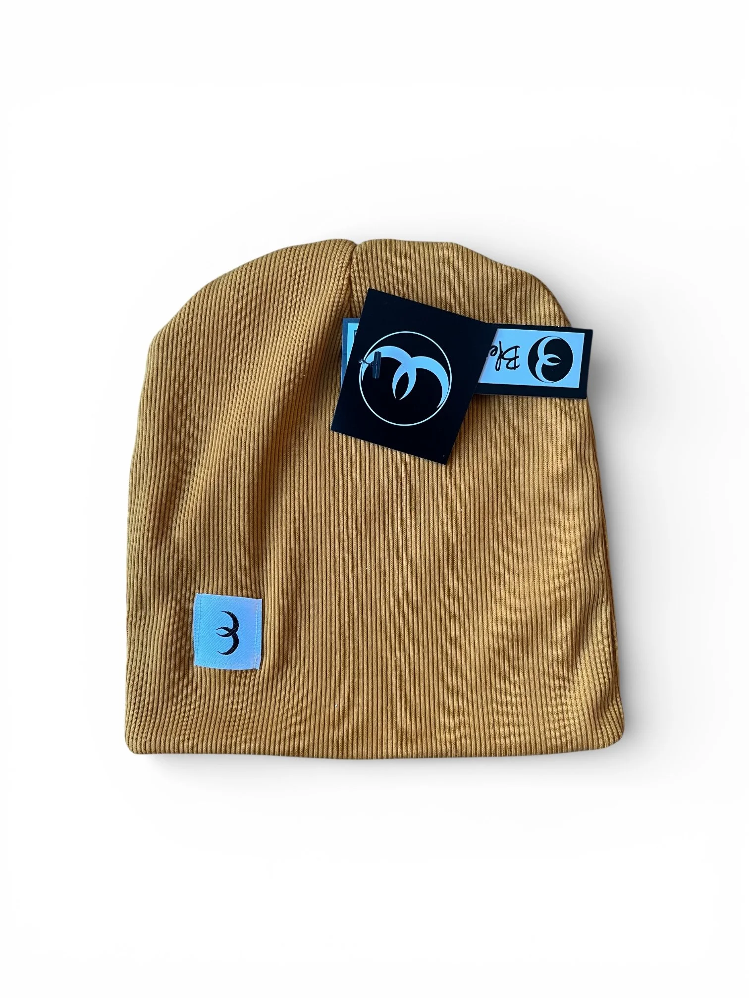 BABY BEANIE - MUSTARD RIB KNIT