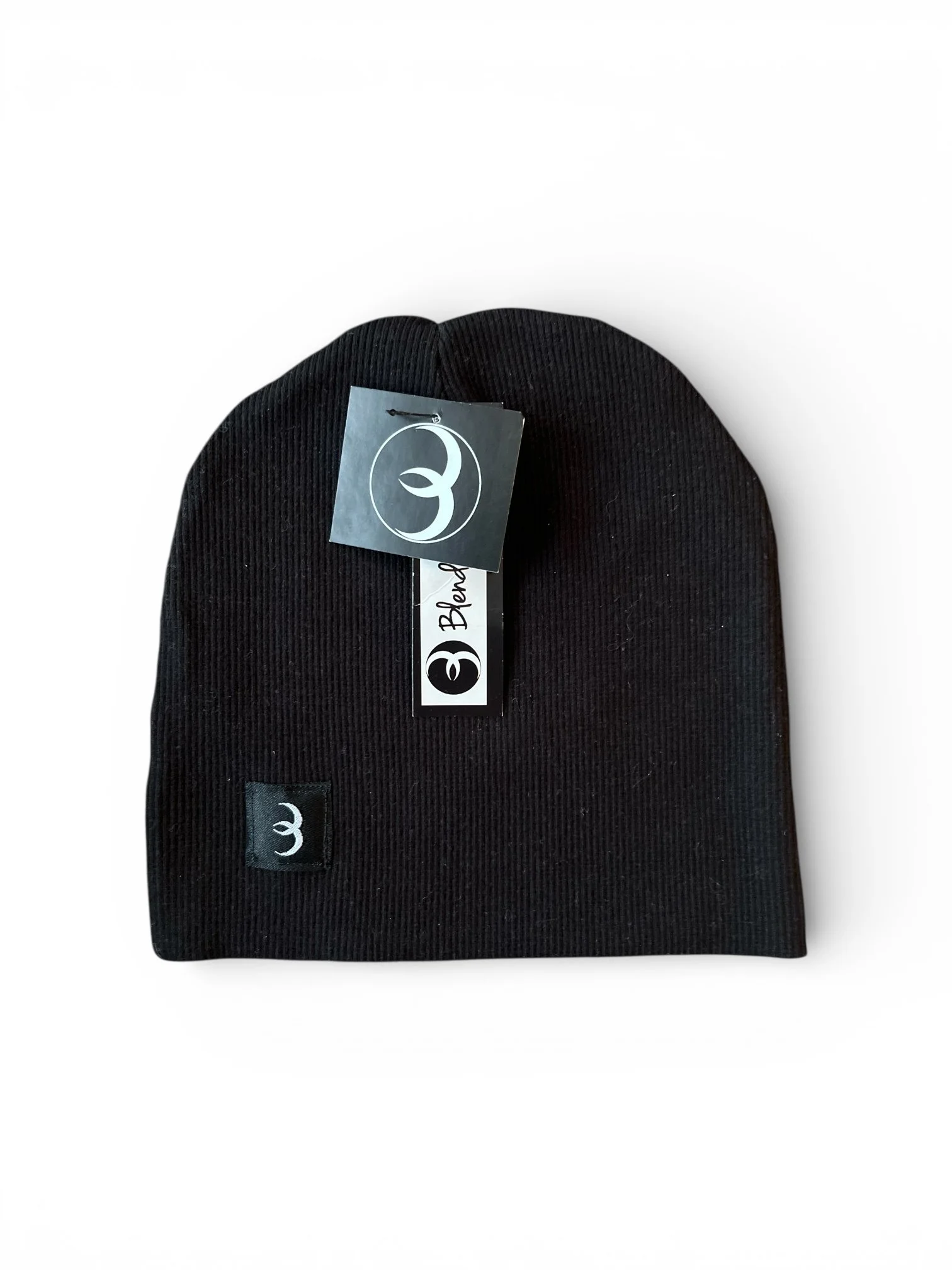 BABY BEANIE - BLACK RIB KNIT