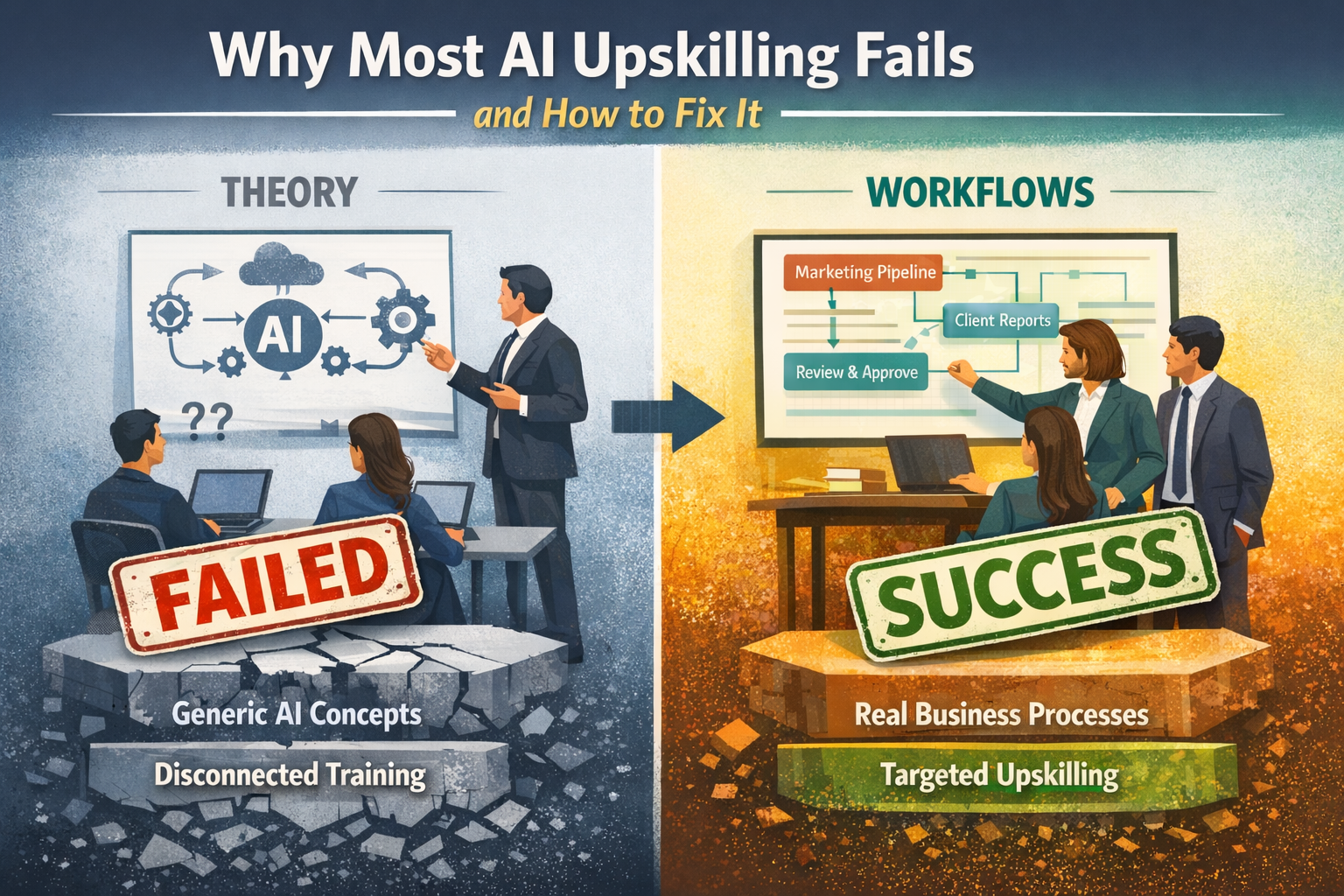 Why Most AI Upskilling Fails (And a 90-Day Blueprint to Fix It)