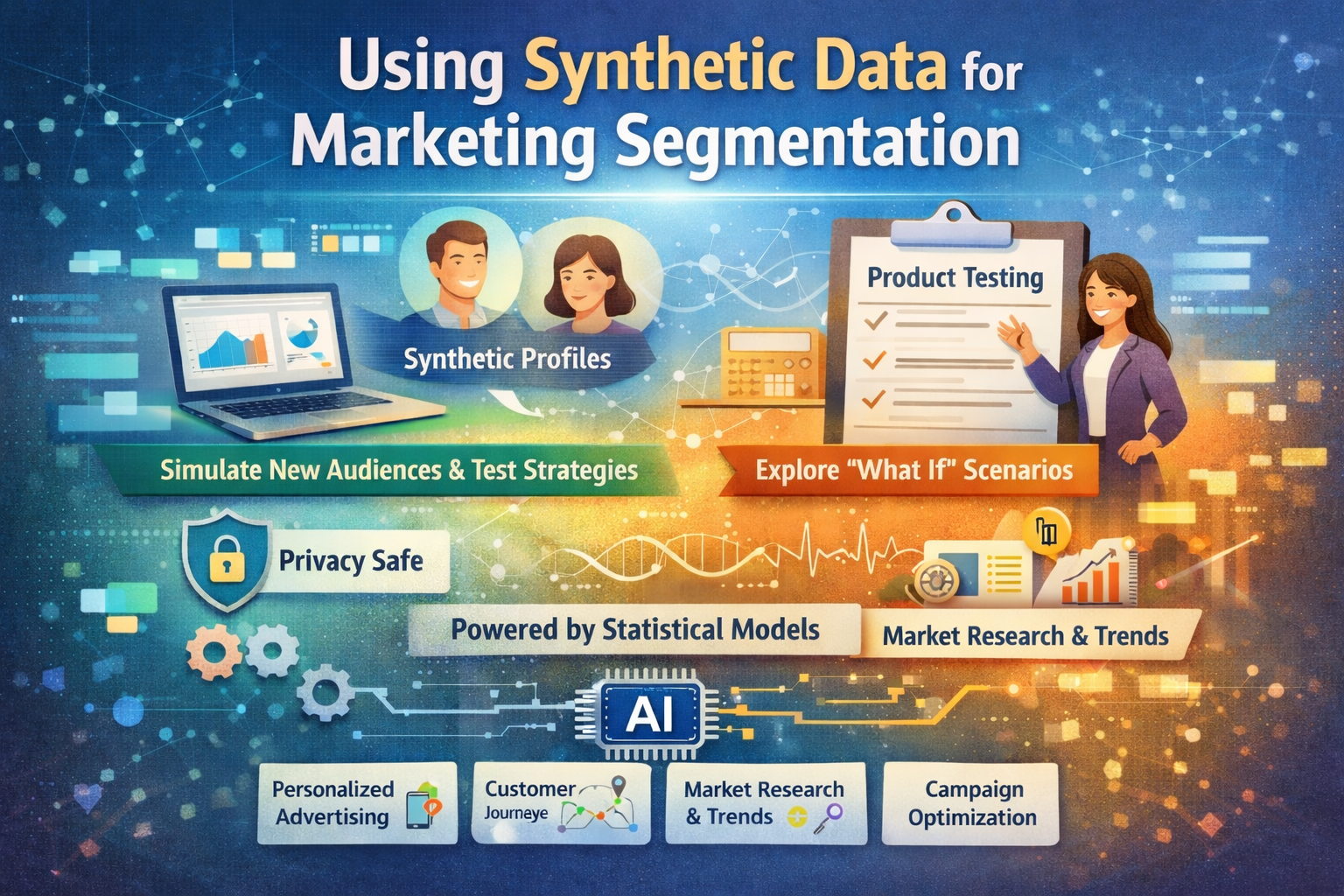 Synthetic data transforms marketing from a reactive discipline into a proactive one. By simulating the future, you can refine your segmentation strategies today, ensuring that when you do launch to real people, your message lands perfectly.