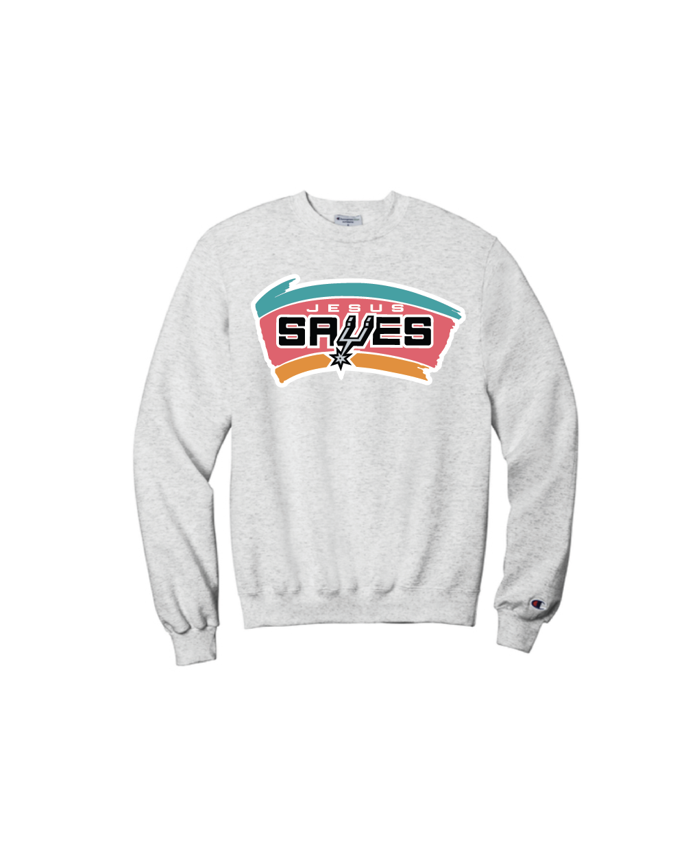 Champion Jesus Saves Crewneck