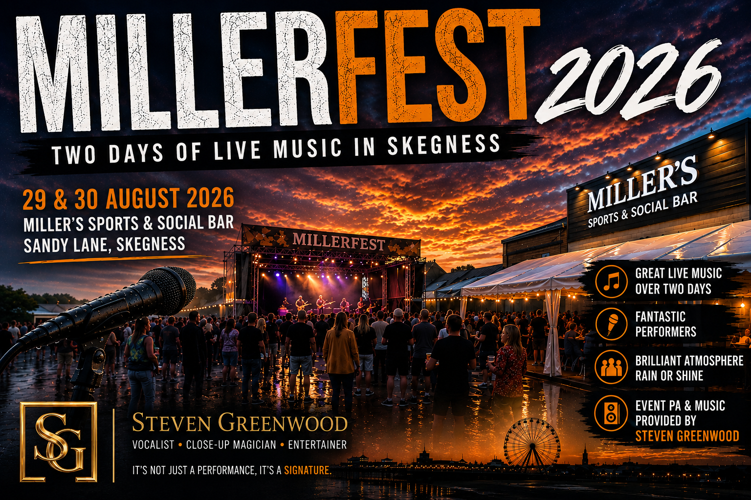 Millerfest 2026: Two Days of Live Music in Skegness
