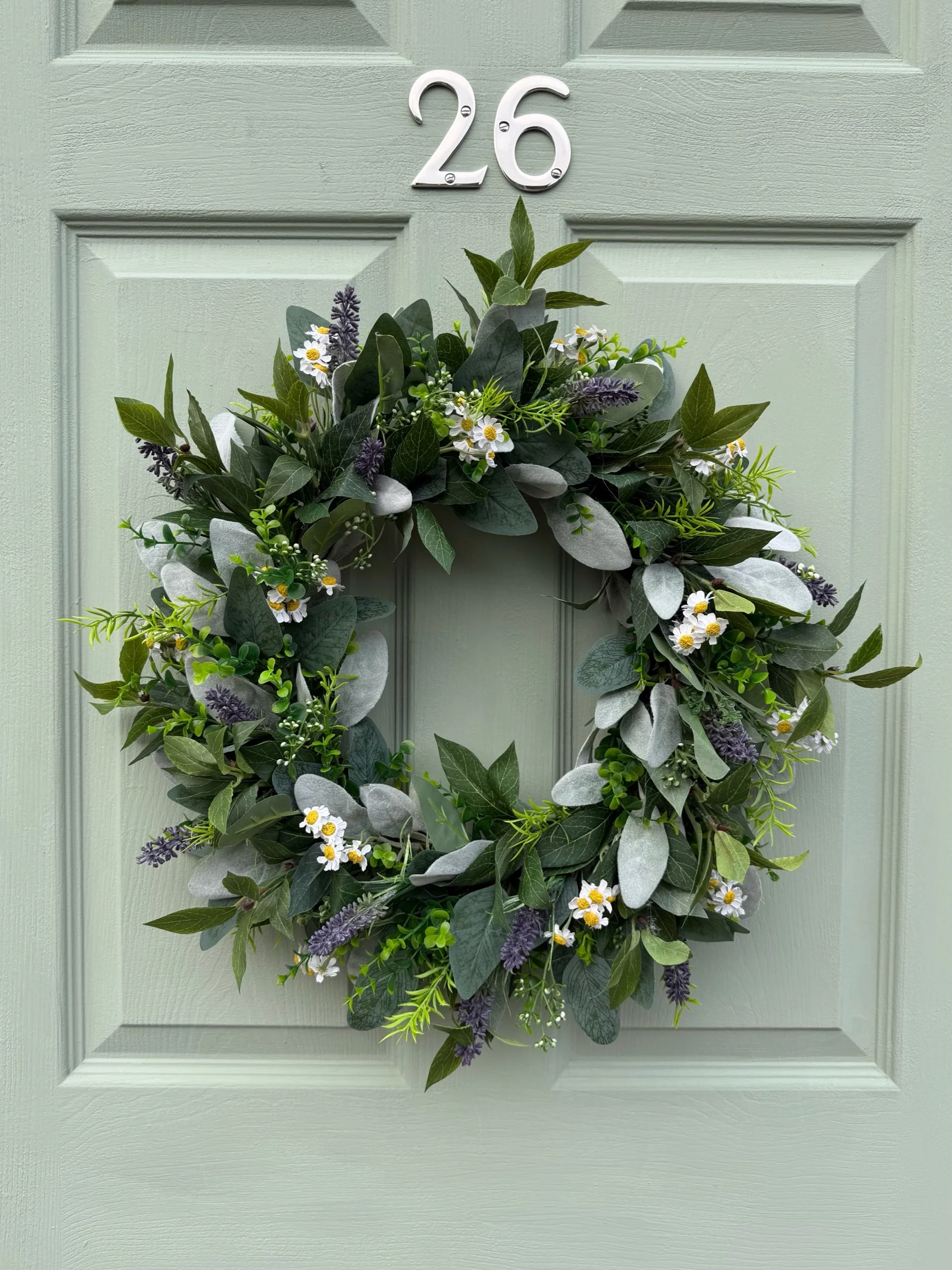 Daisy, Herb & Eucalyptus Wreath (50cm)