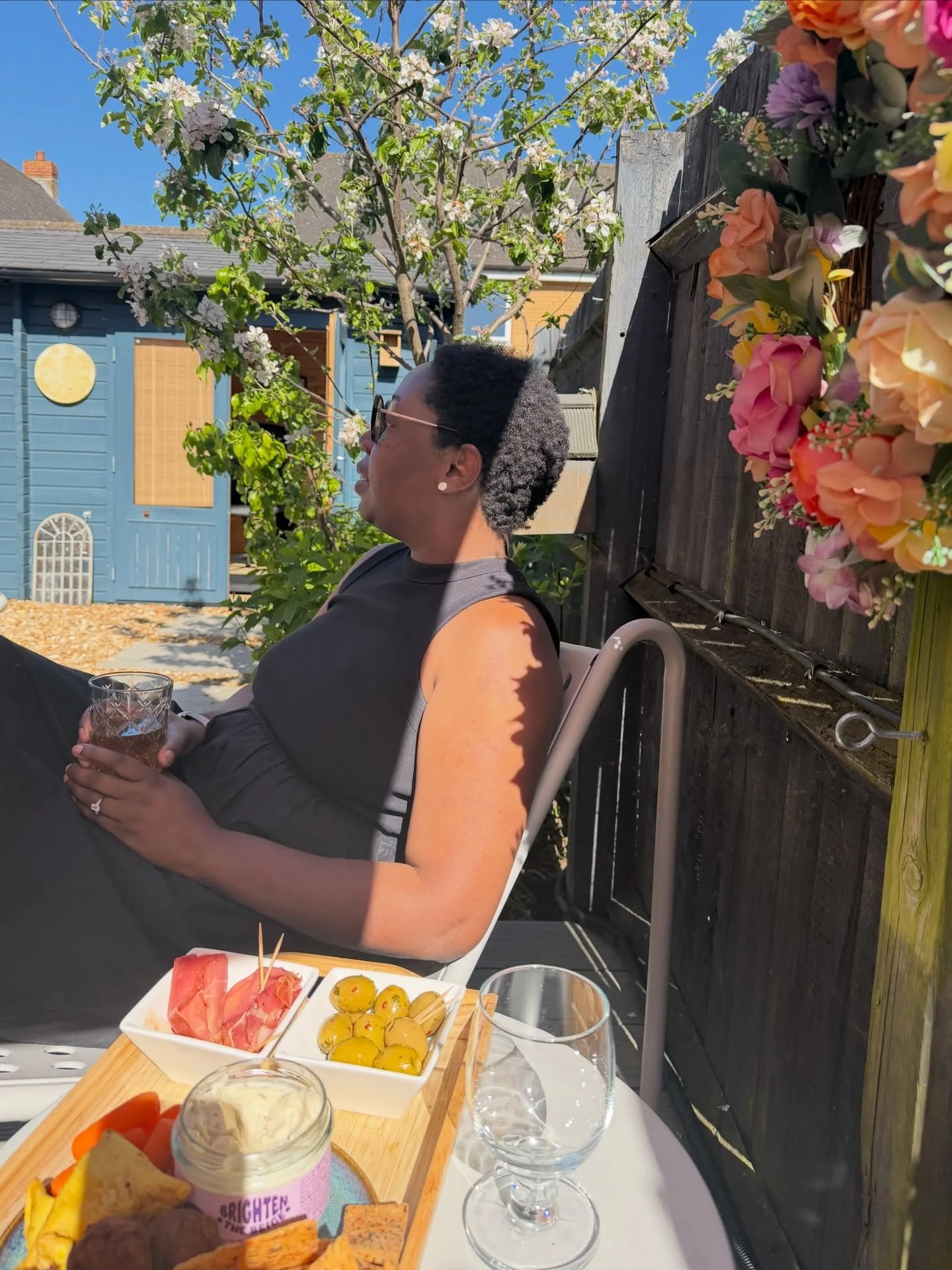 I&rsquo;ve had a busy morning making and packaging your wreaths - now taking a break and relaxing in the garden- thank you so much for your orders ☀️❤️