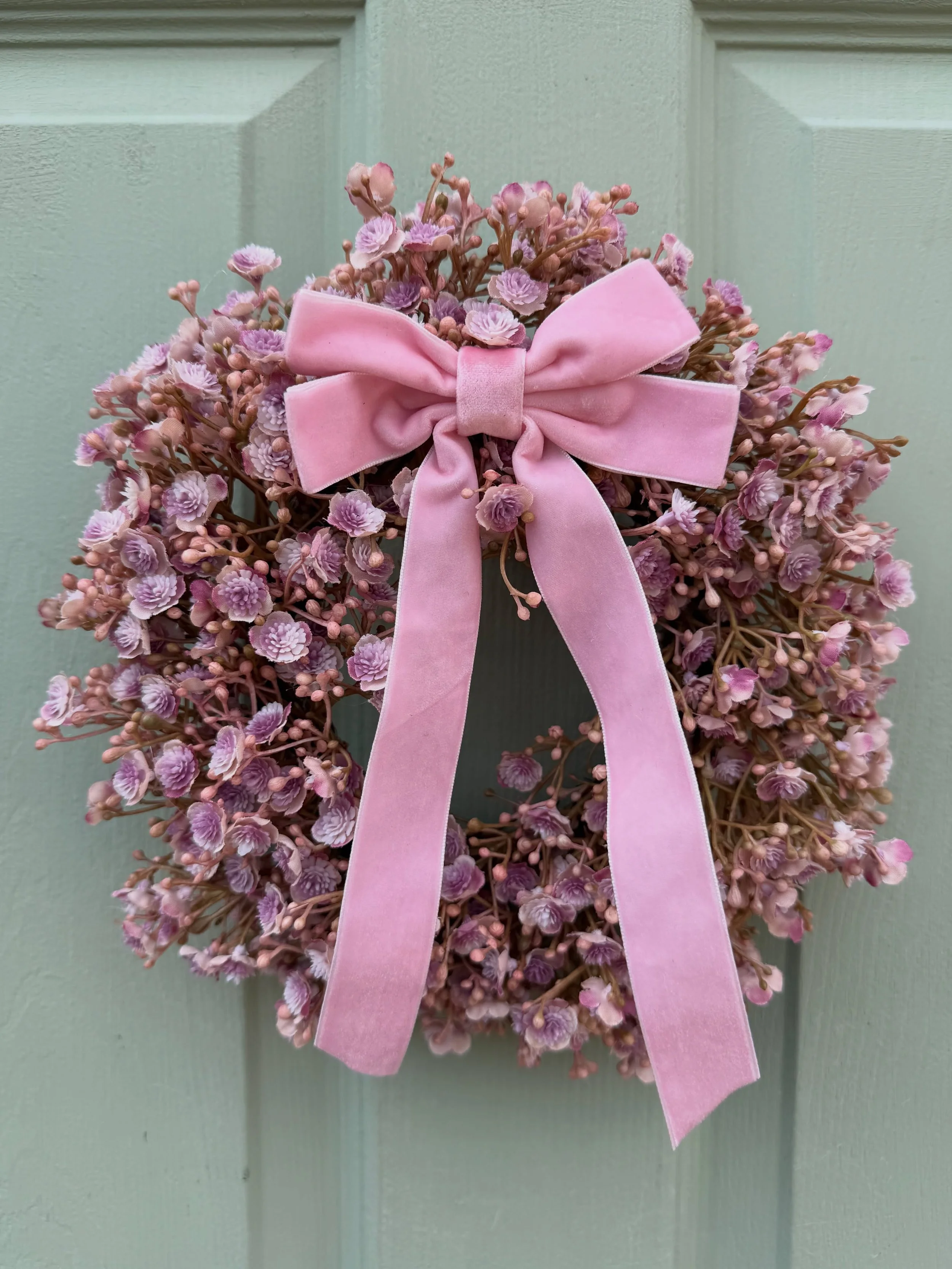 Mini pink gypsophila wreath 🩷