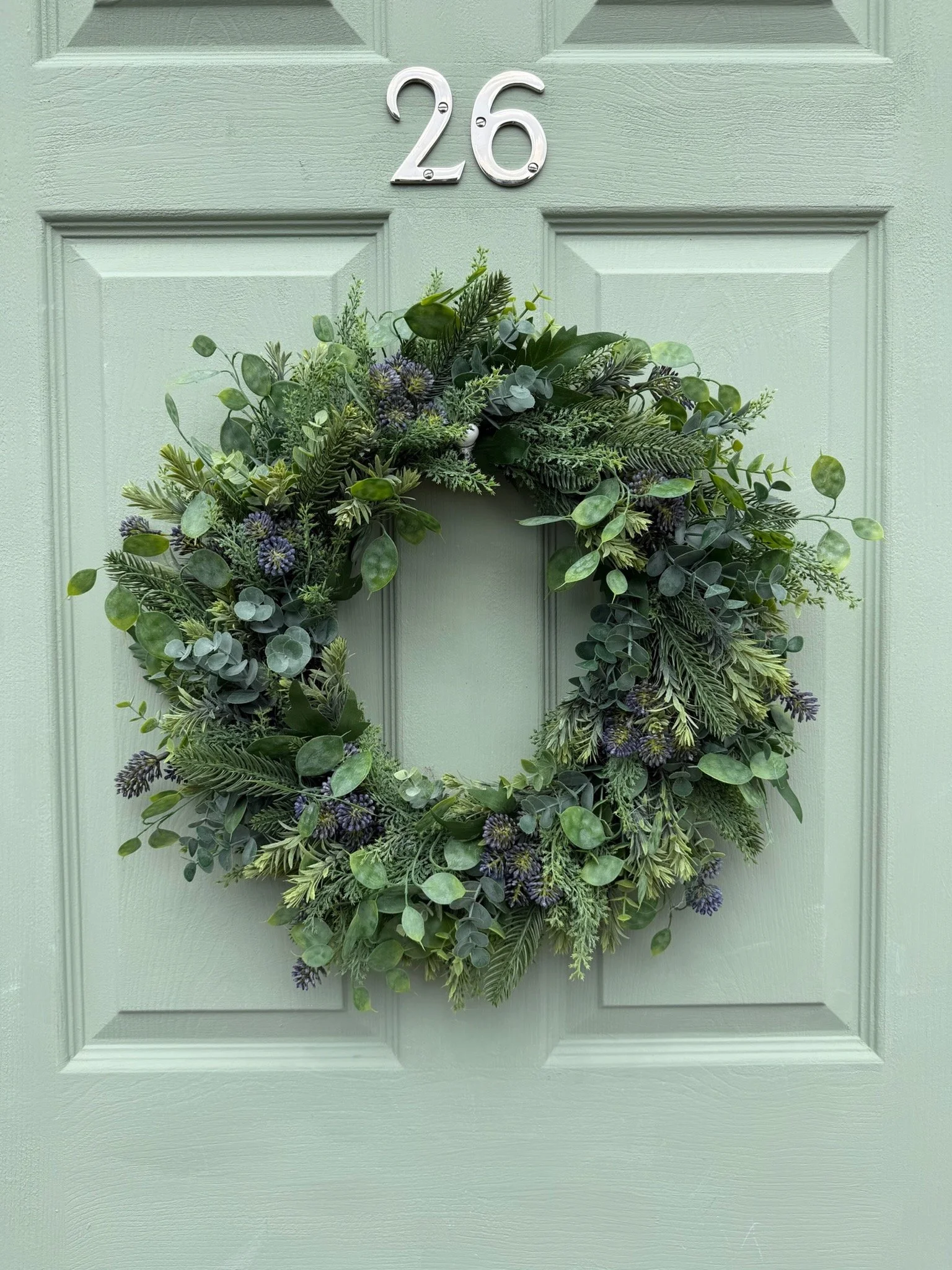 Blue Winter Berry Wreath (50cm)