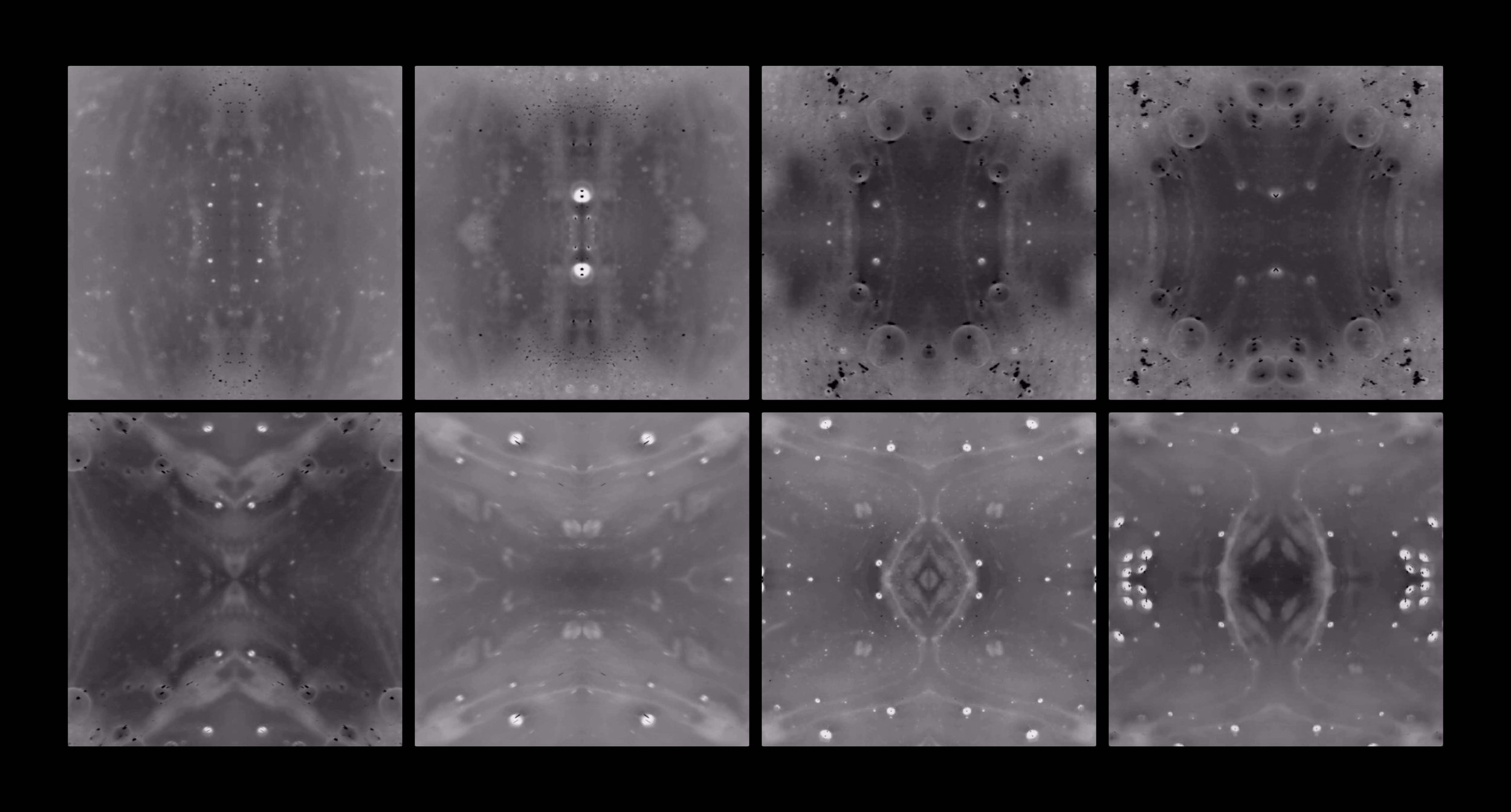 Stills from live visual projection set, 2017