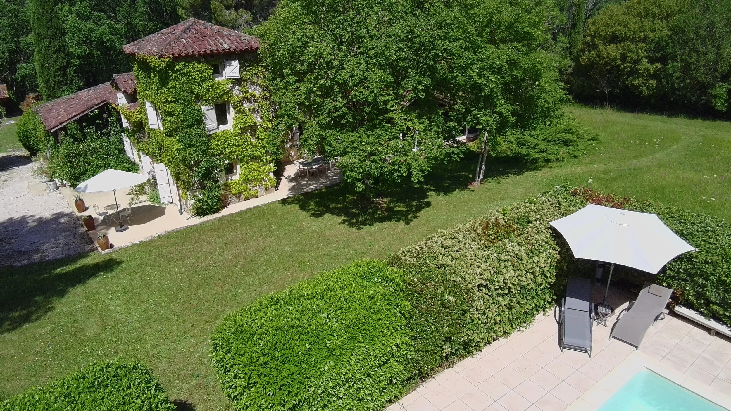 Distinctive Old Stone House with Tower &amp; Gardens
