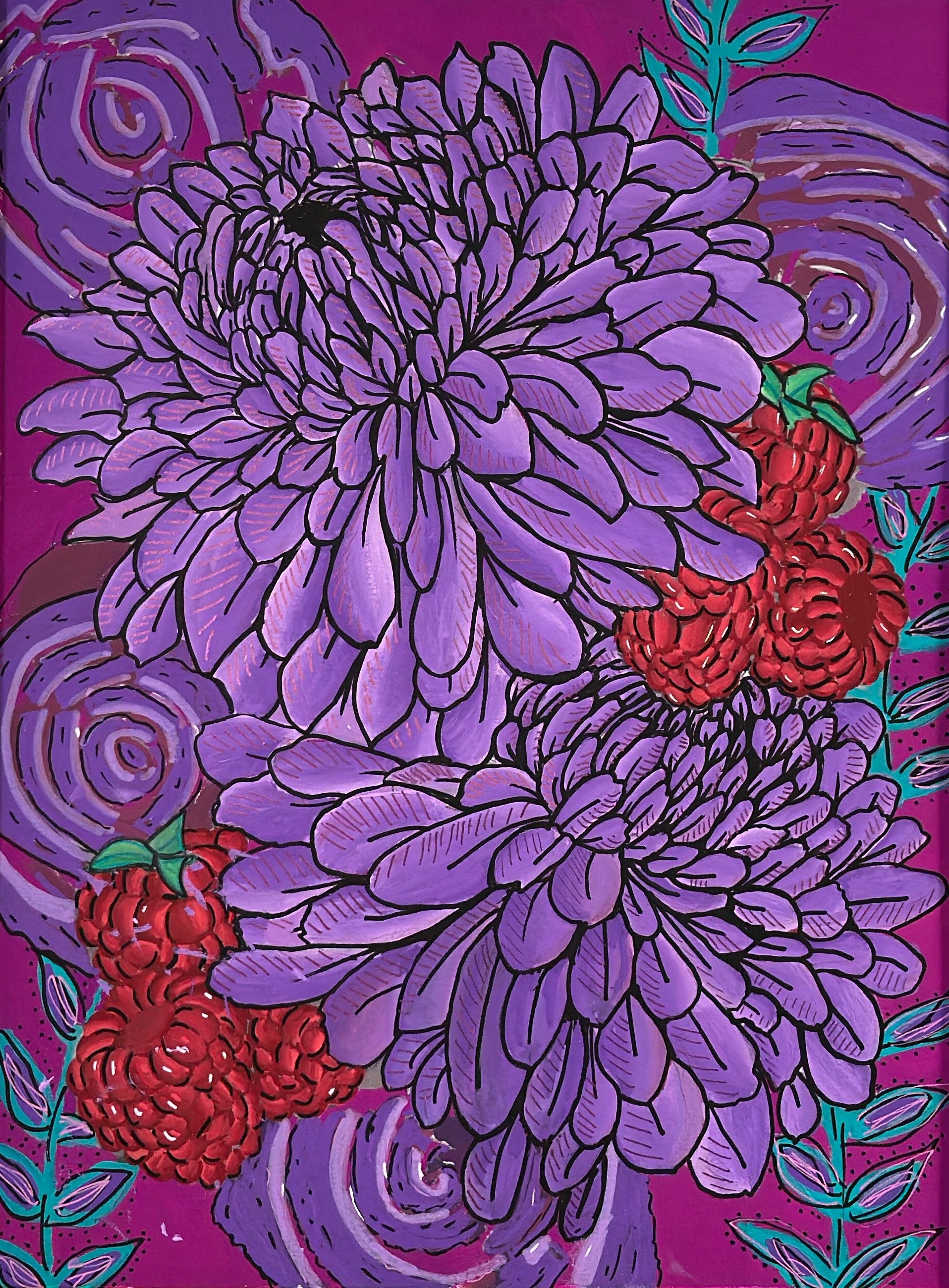 Grape Berry Escape PRINT