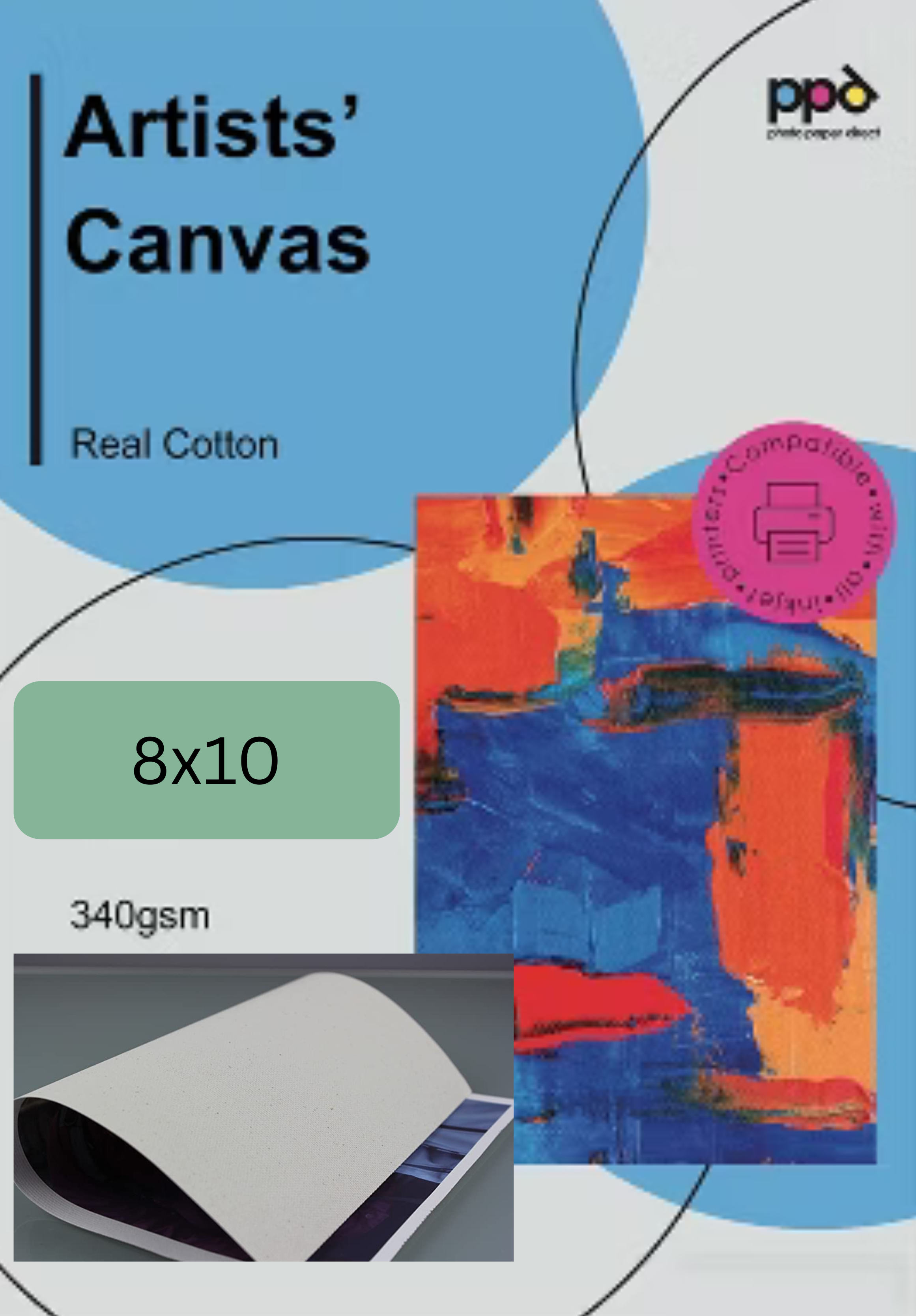 Canvas Paper Print 8x10