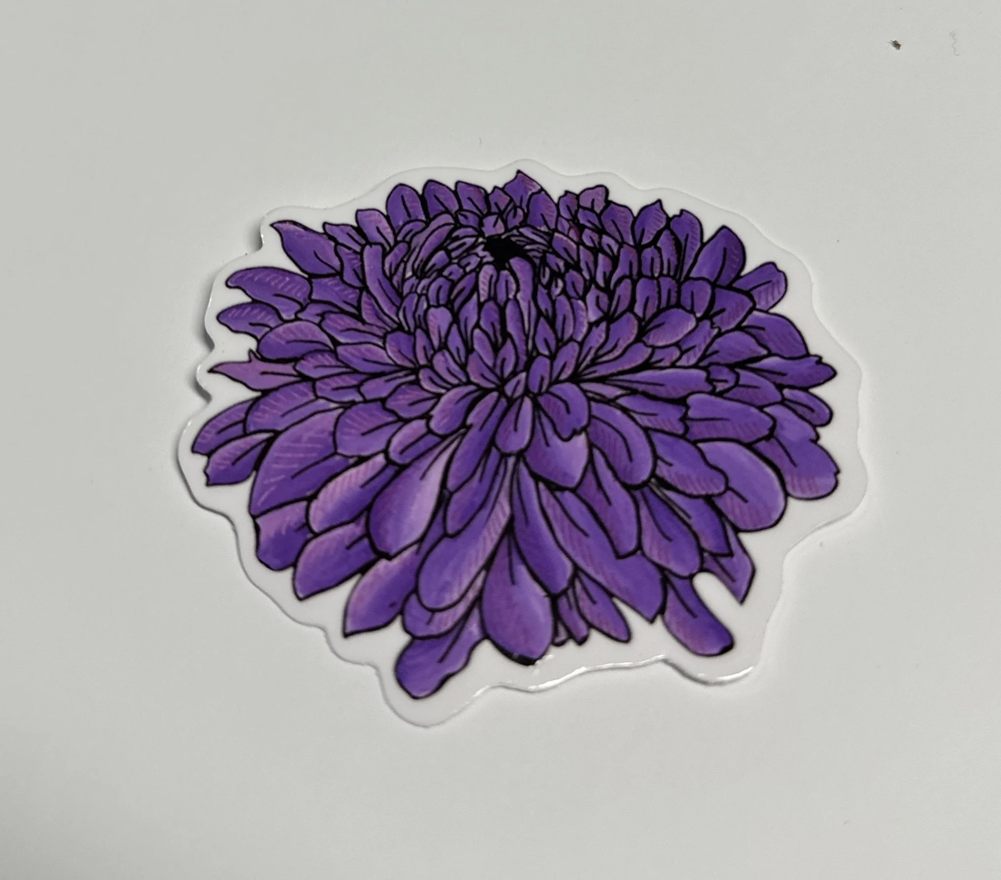 Grape Berry Escape Chrysanthemum Vinyl STICKER