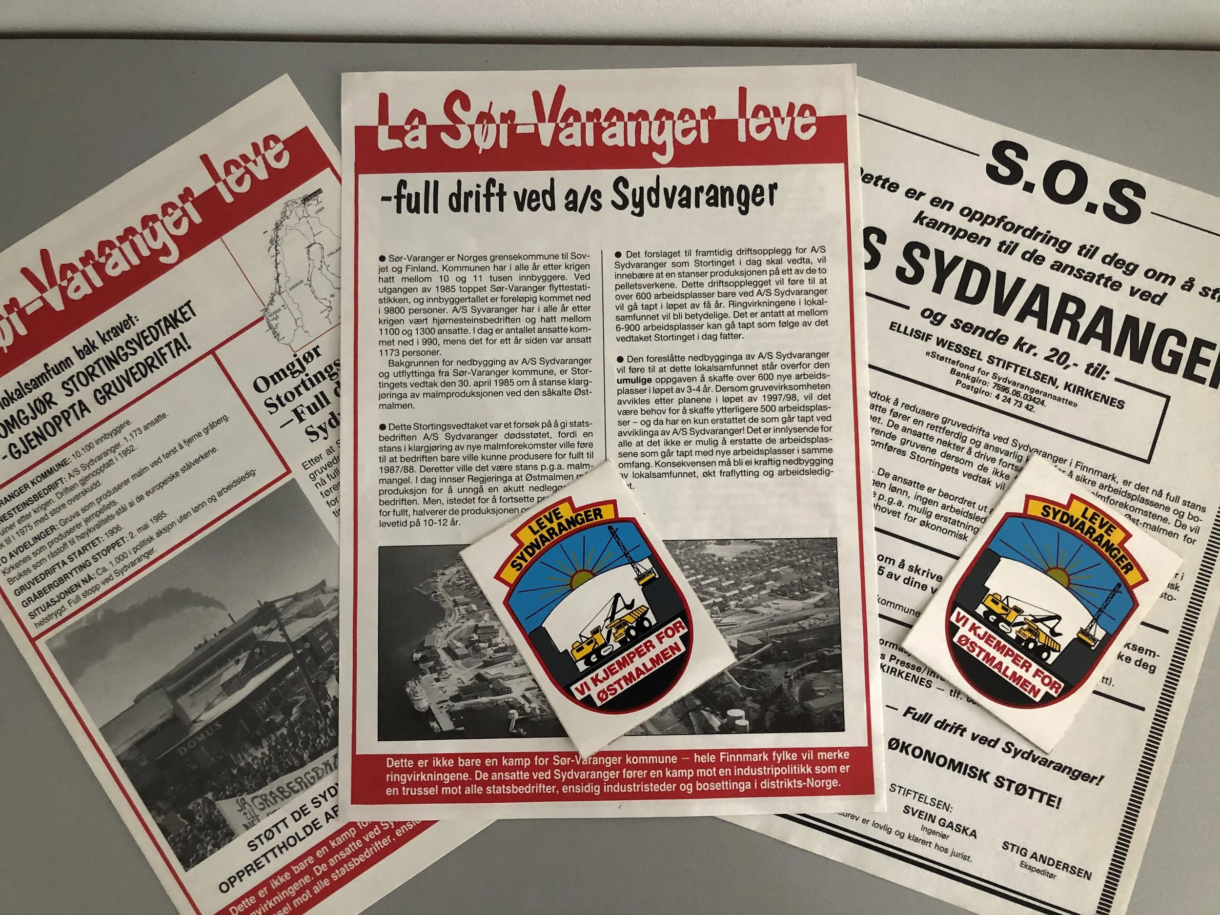 Brosjyrer fra Gråbergkampen