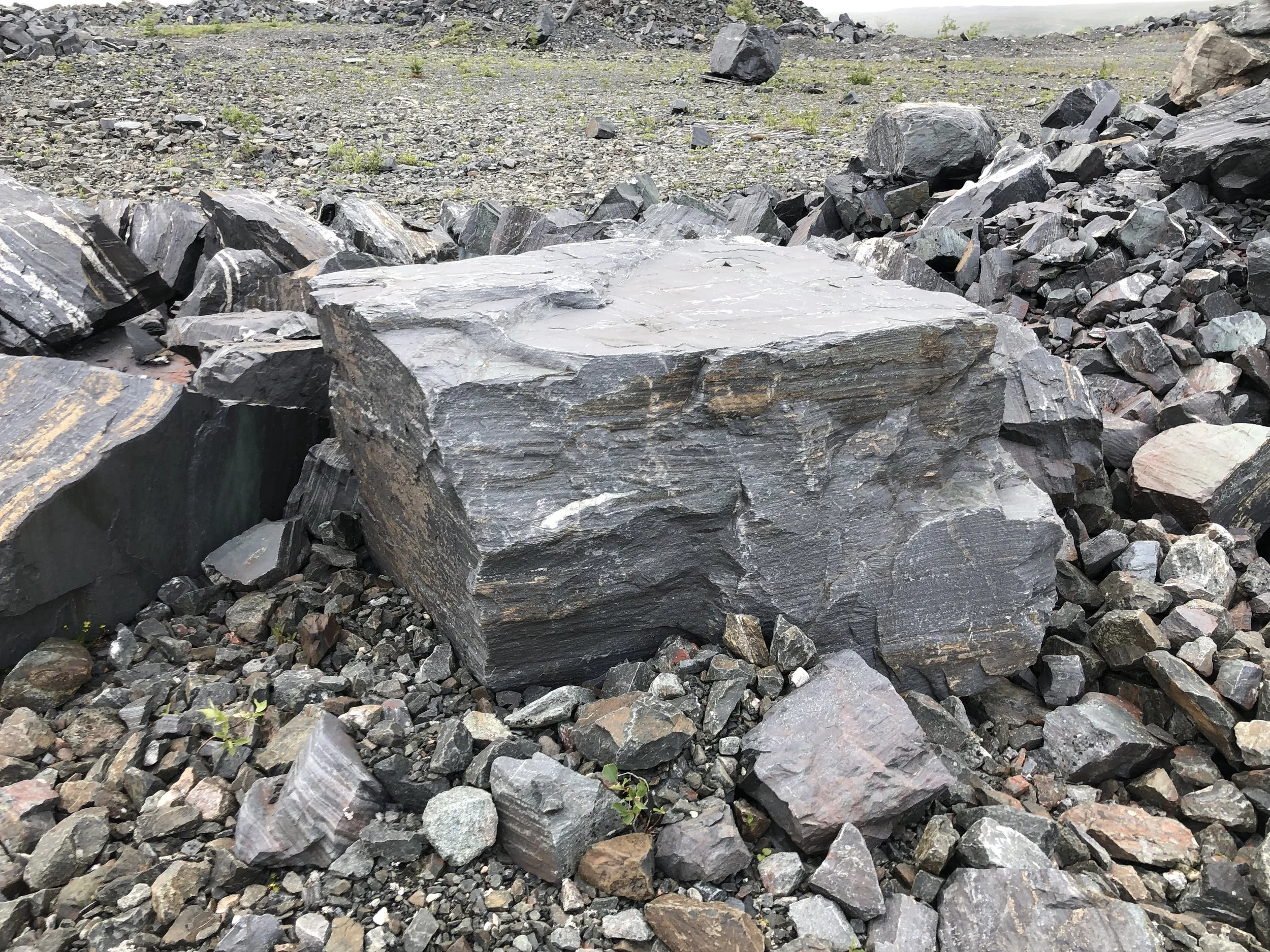 Her er en malmblokk som ble vurdert til fundamentet.