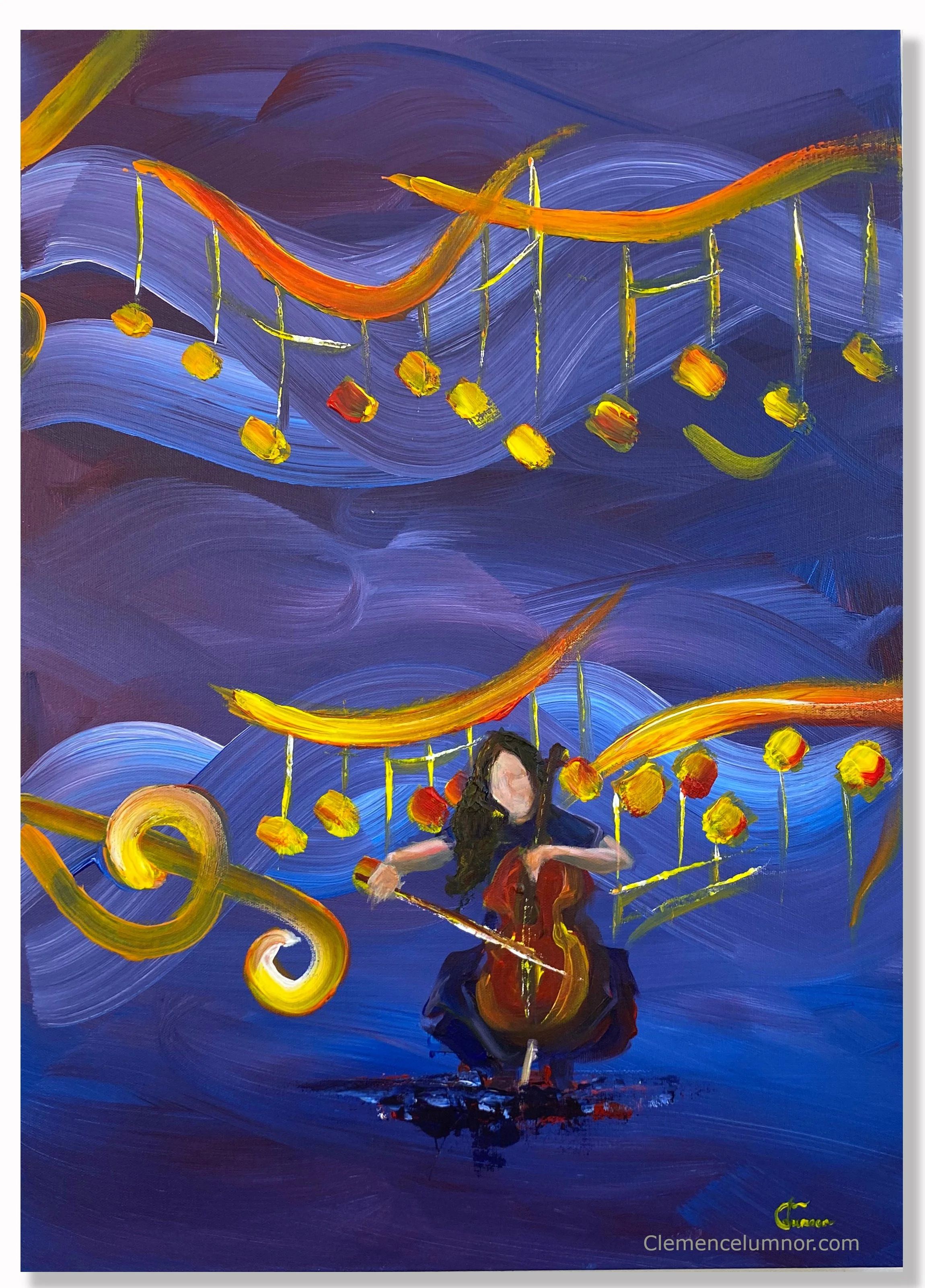 Improvised Sonata (Sonate improvisée), acrylic on canvas (50x70 cm)
