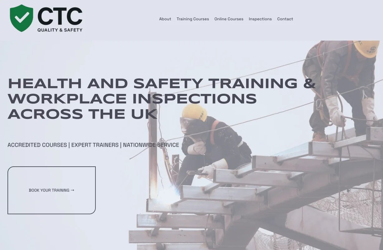 CTC Quality & Safety website and brand build by Lantern Foundry.