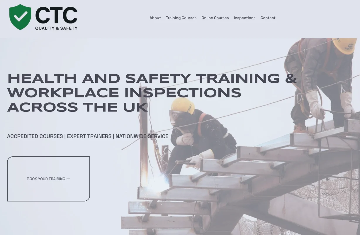 CTC Quality & Safety website and brand build by Lantern Foundry