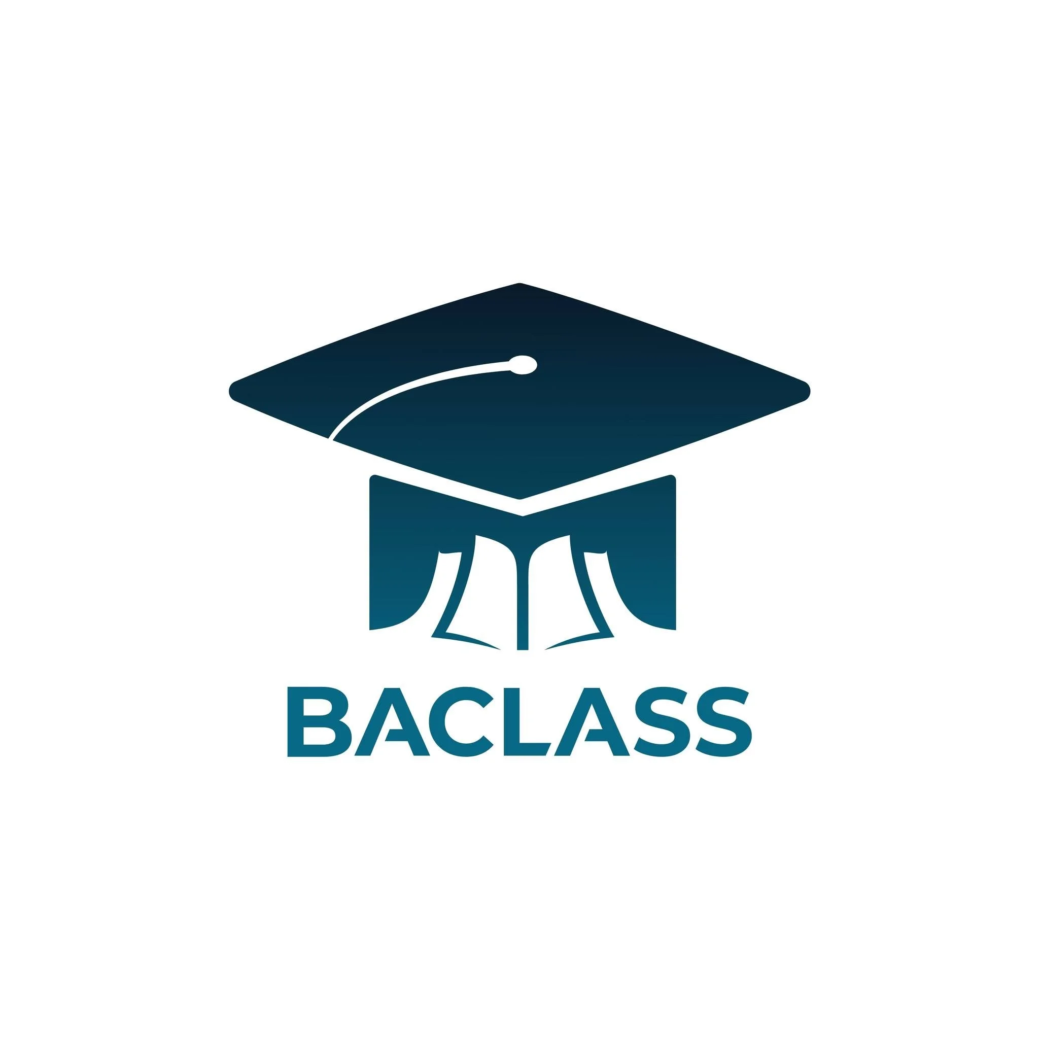Logo with a stylized graduation cap and open book, with the text 'BACLOAD' below.
