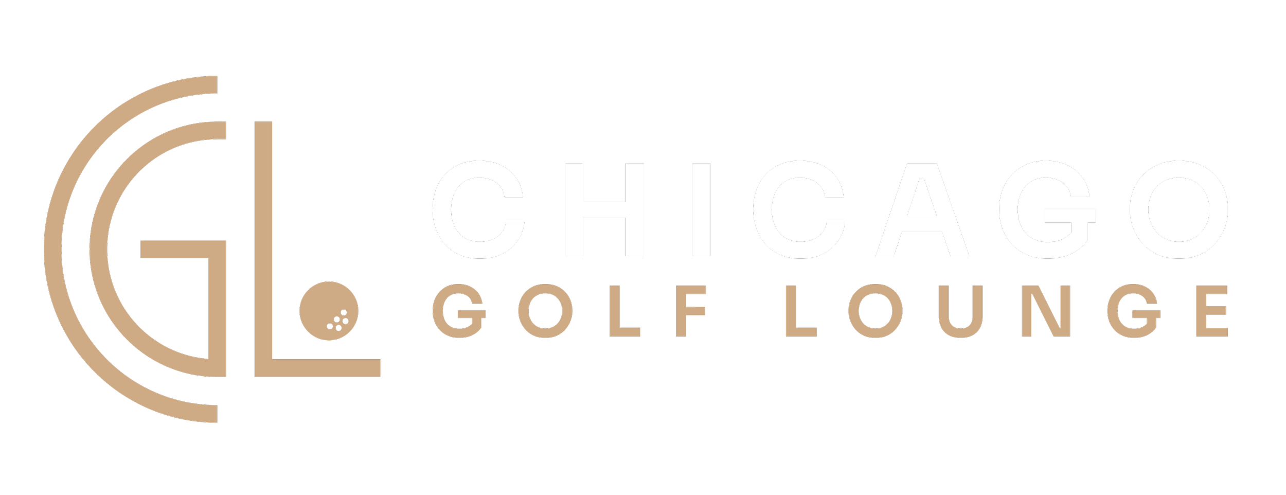 Chicago Golf Lounge logo with golf ball