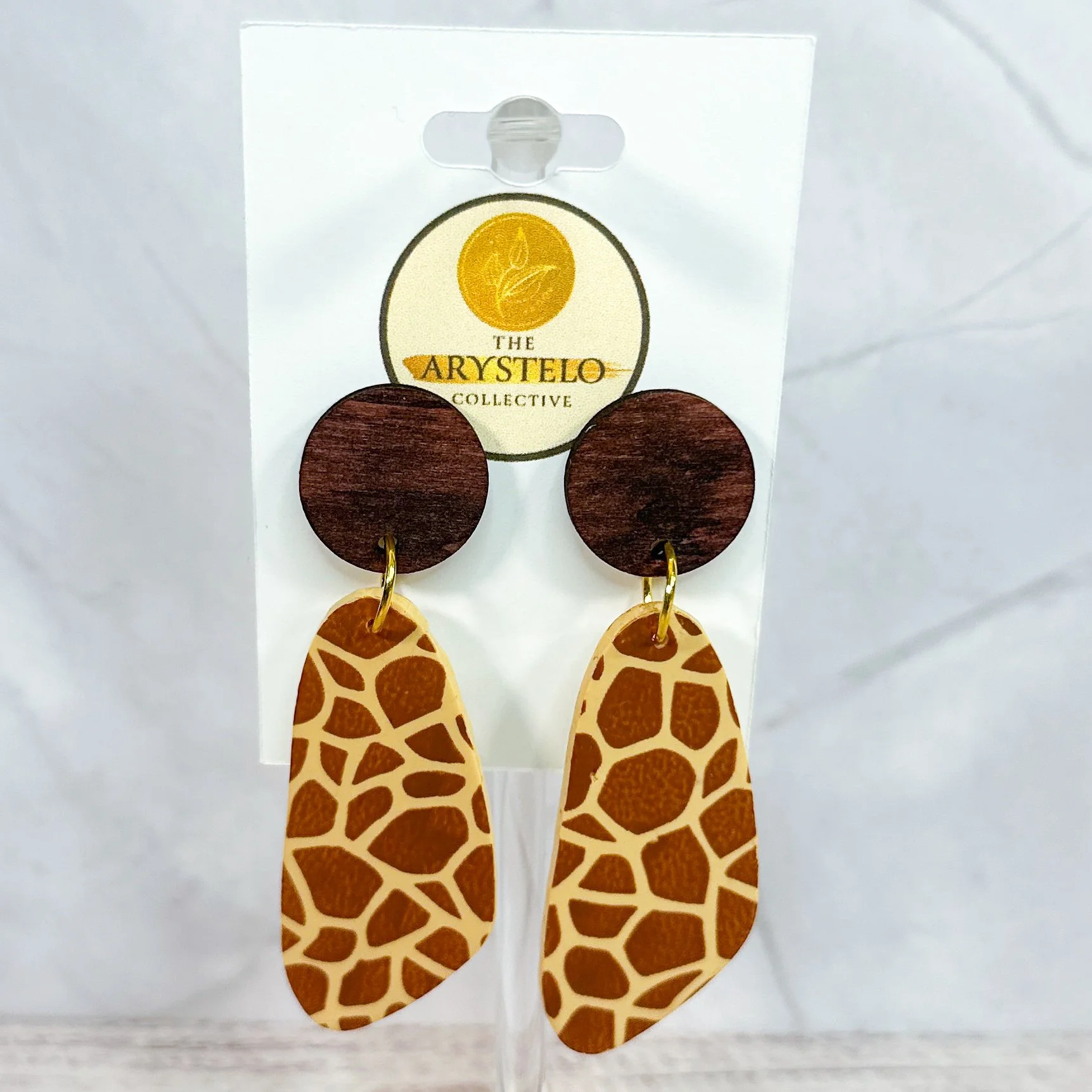 Giraffe Pattern Statement Earrings