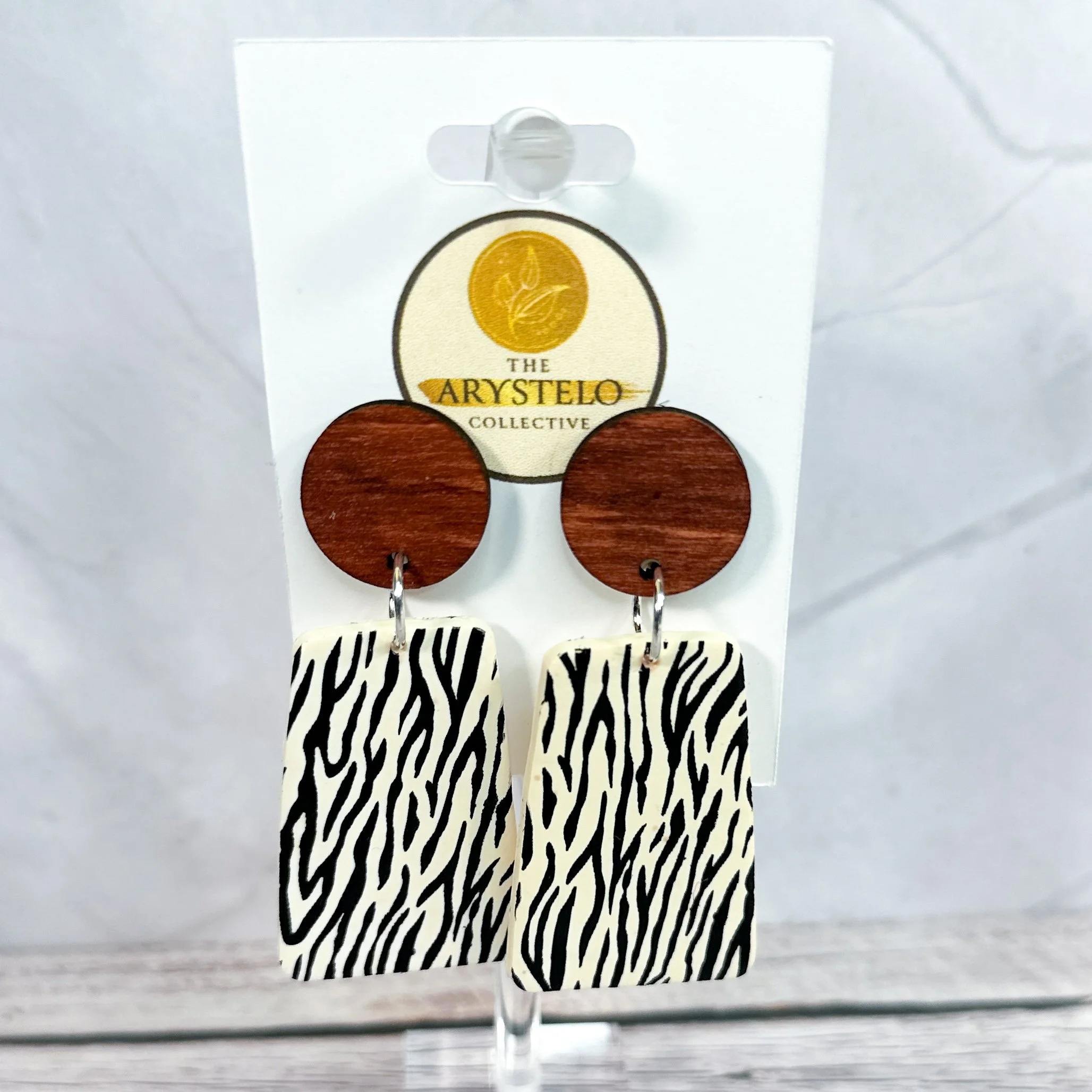Zebra Stripe Statement Earrings