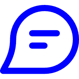 WhatsApp logo with a blue chat bubble and a white phone icon inside.