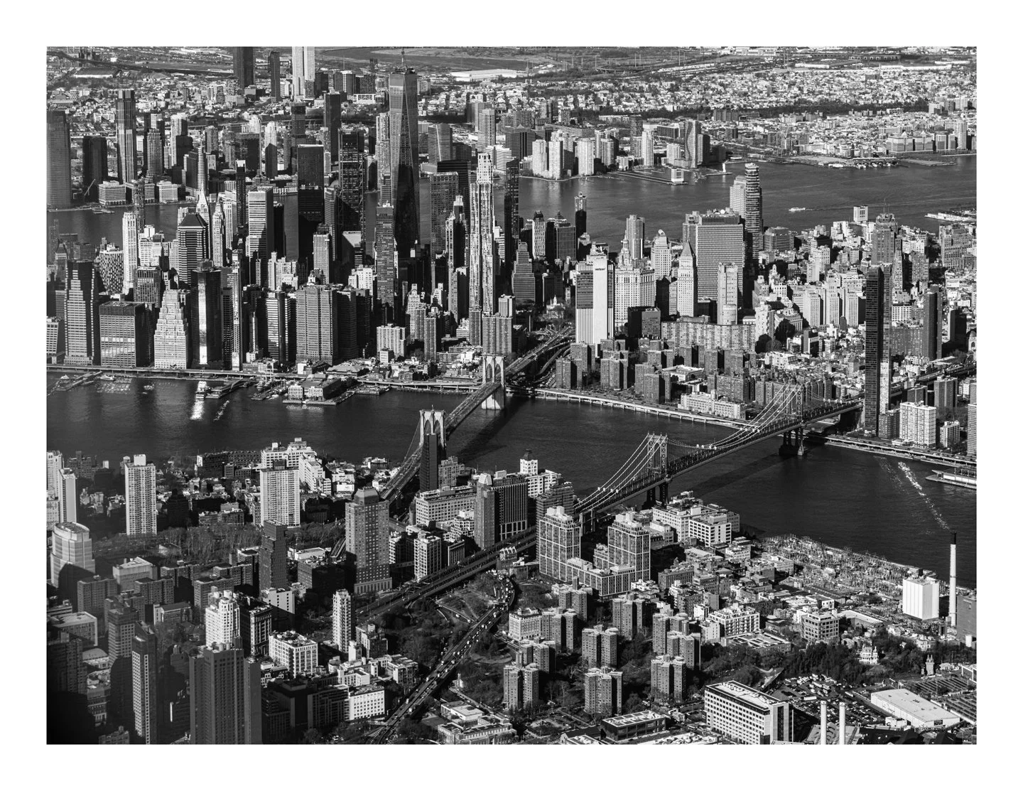 Manhattan and Brooklyn Bridge  • 14x11