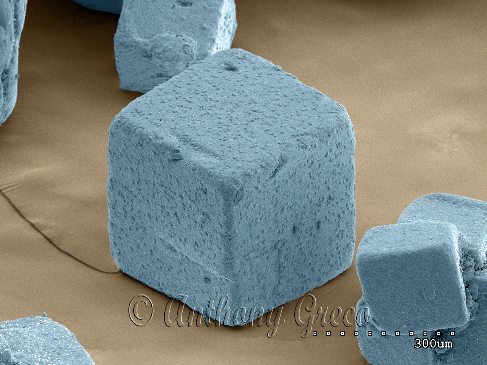 Table salt; single cubic crystal