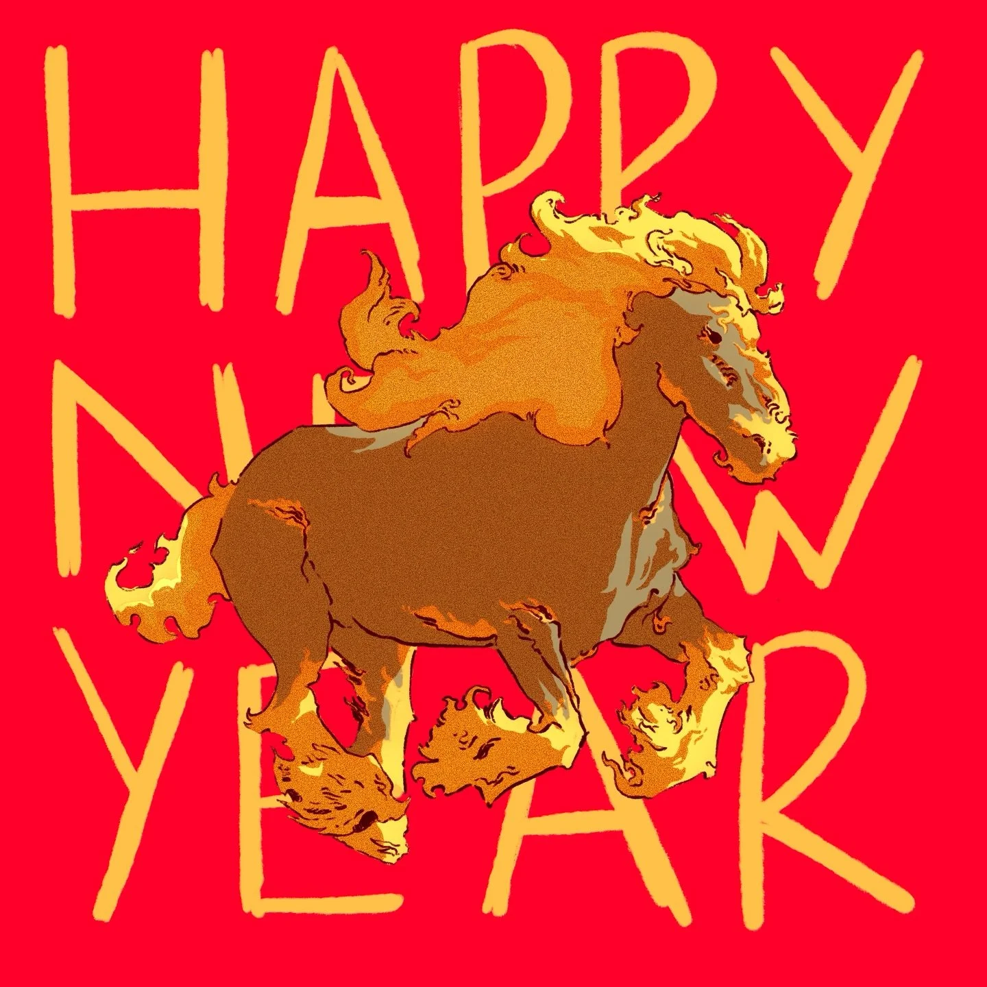 Happy Chinese new year guys! This is last horse for the year.

#chinesenewyear #horse #fire #illustration