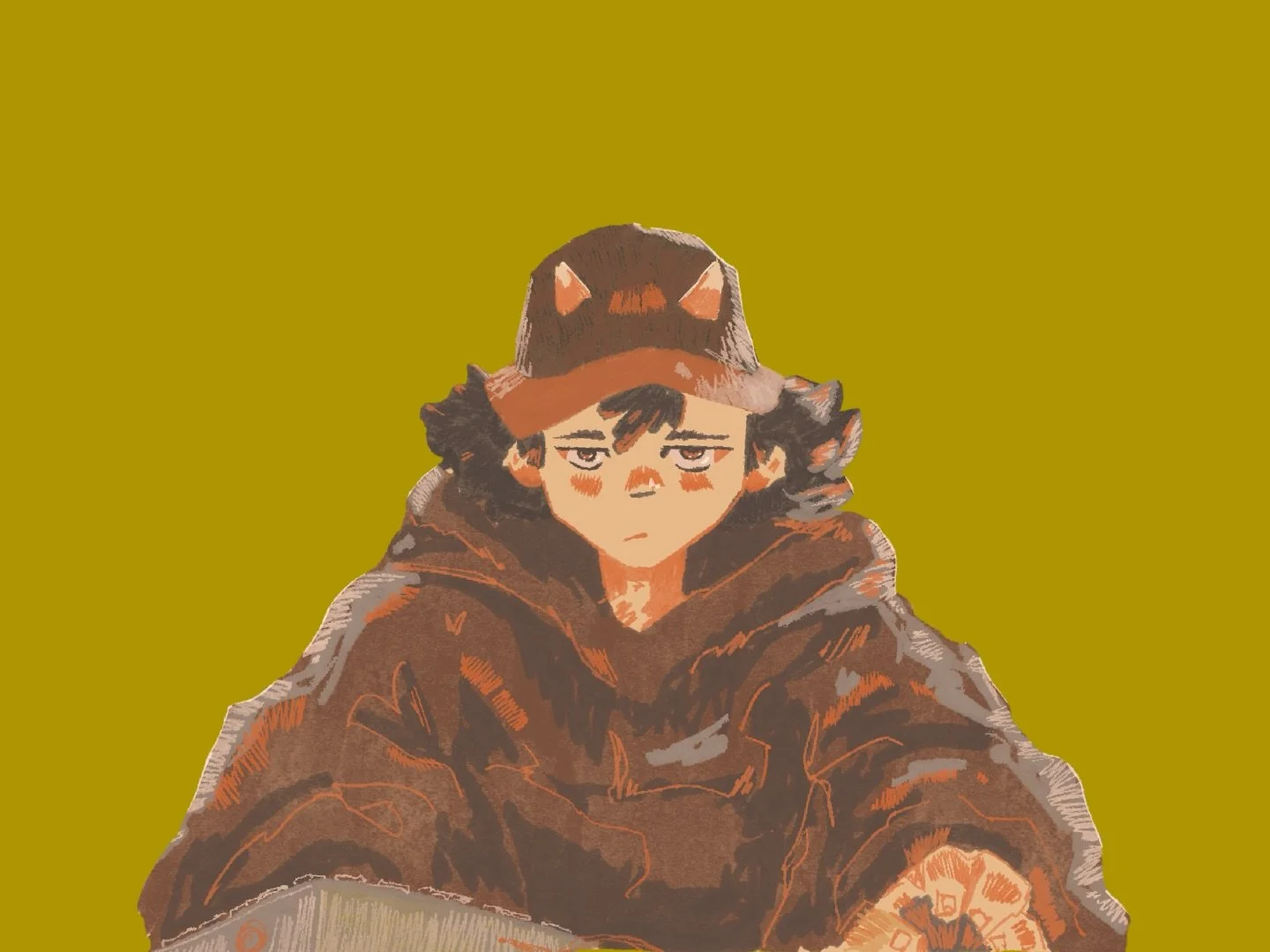 Trying to back into streaming again, as I have more time now. So here&rsquo;s the png tuber so you guys don&rsquo;t see my weird ass posture when I draw

#procreate #pngtuber #art #artstreamer #oc