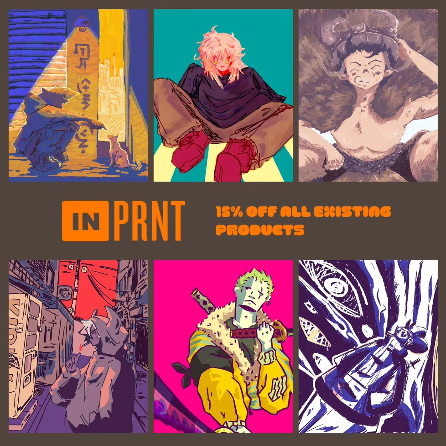 Hey Guys! I'm finally announcing my inprnt shop which has all my latest and some past gems available to order. As a openning celebration I've included a 15% discount till the 24/4, so grab them before the time run out.

If there's any illustration yo