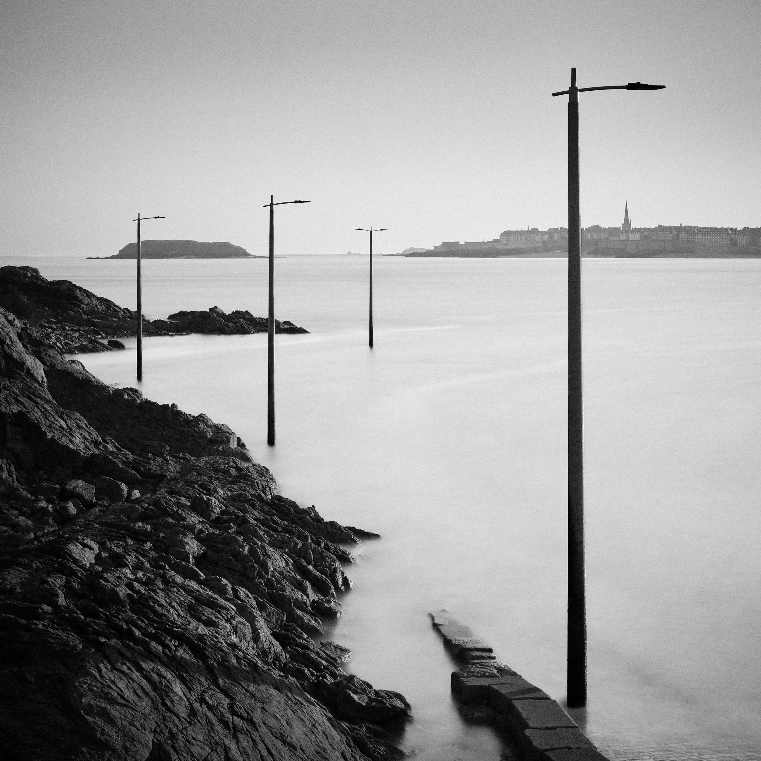 Flooded lampposts, Dinard, apr.2025