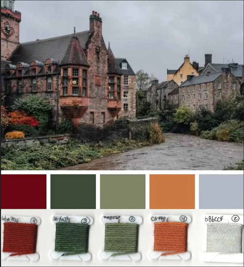 I&rsquo;ve been quiet here lately and it&rsquo;s because I&rsquo;ve been working through @spinnybuns #coloralchemymasterclass 

I&rsquo;m so pleased to share my work and my biggest  accomplishment in the course. 
Inspiration photo ➡️ color palette ➡️