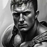 Black and white close-up of a serious man with short hair, wearing tactical gear and looking directly at the camera.