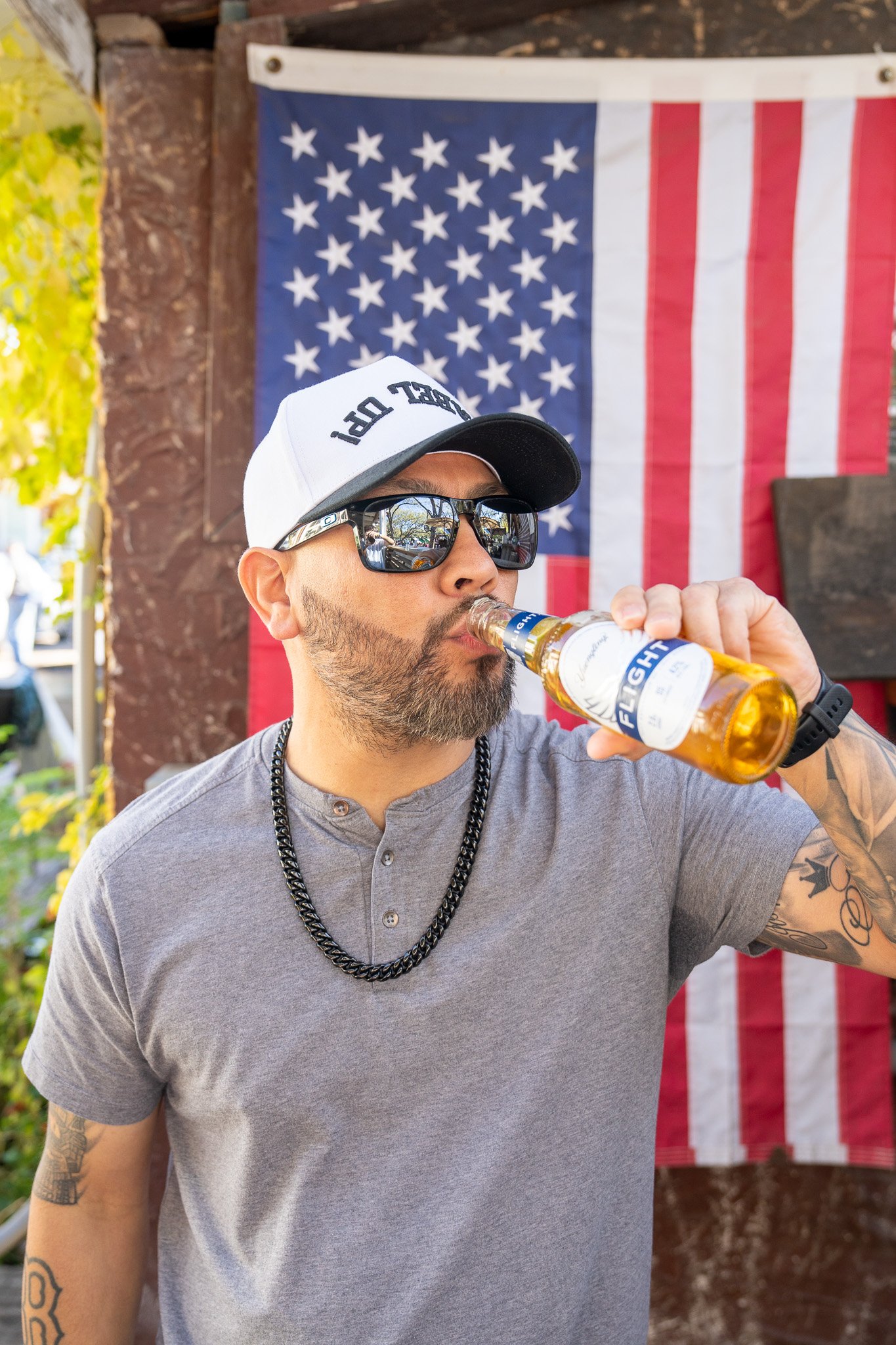 hat dressed up for the event