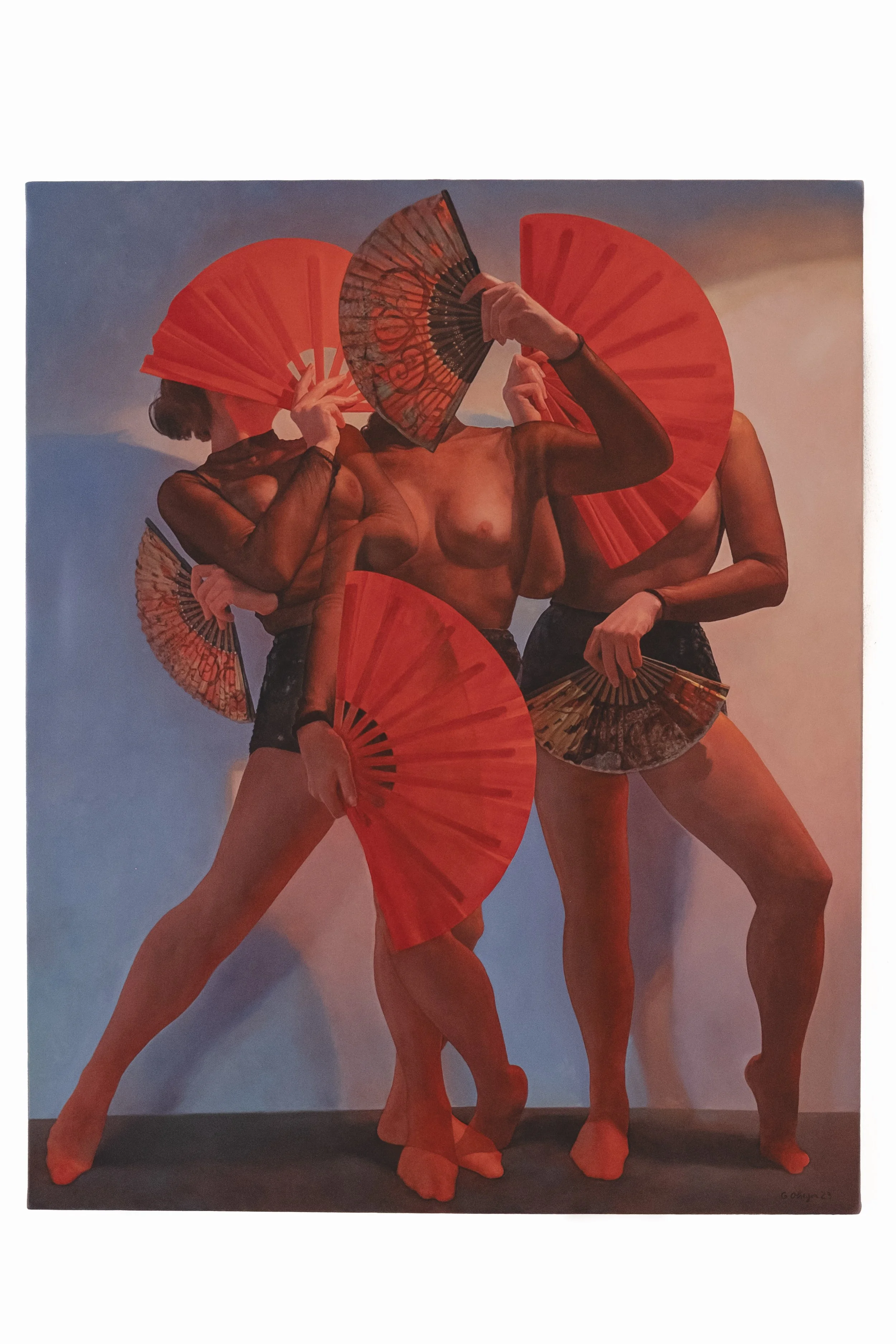 Éventails, 2023, Oil on canvas, 92 X 73 cm