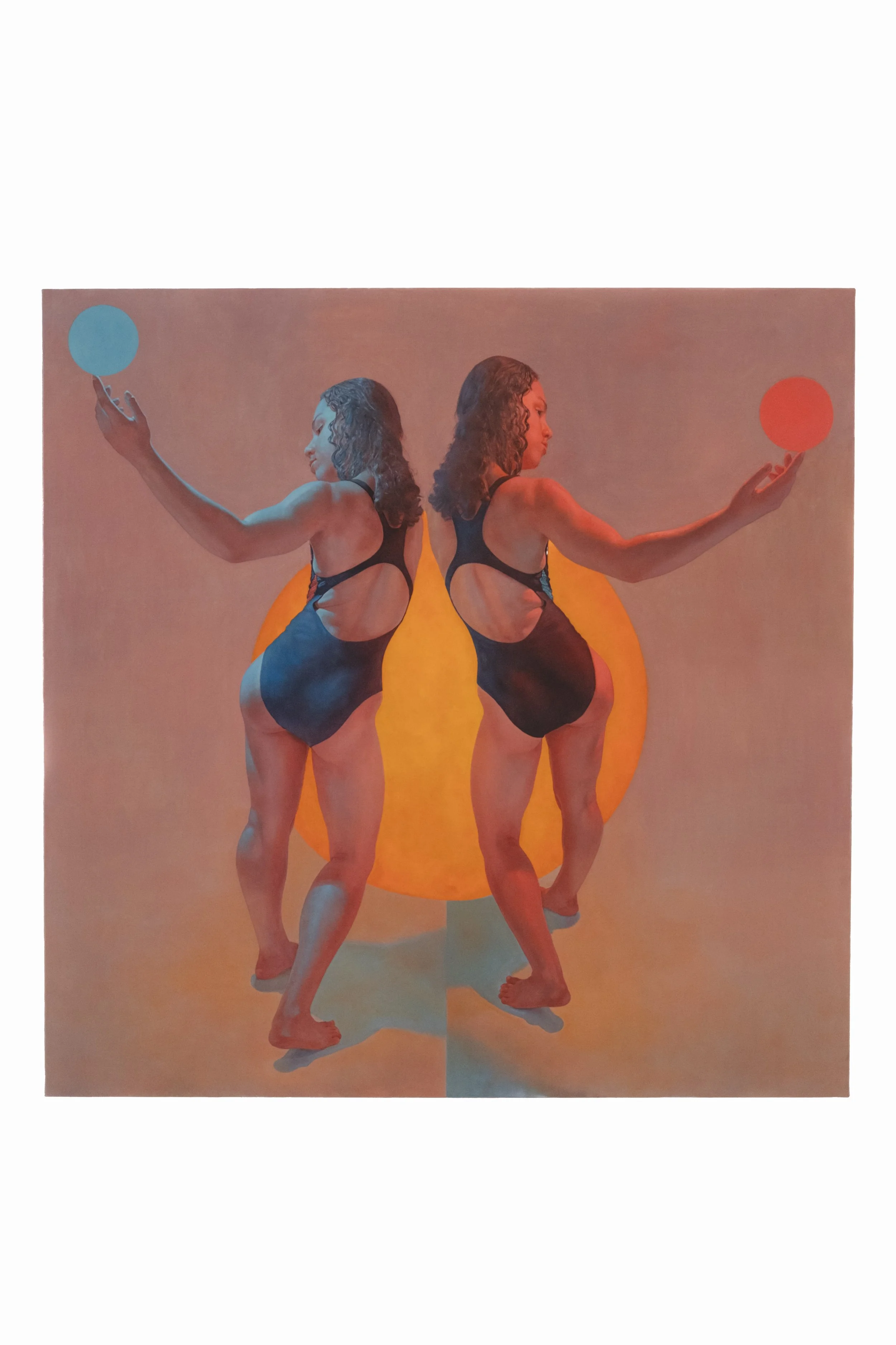 Gémellité III, 2025, Oil on canvas, 100 X 100 cm