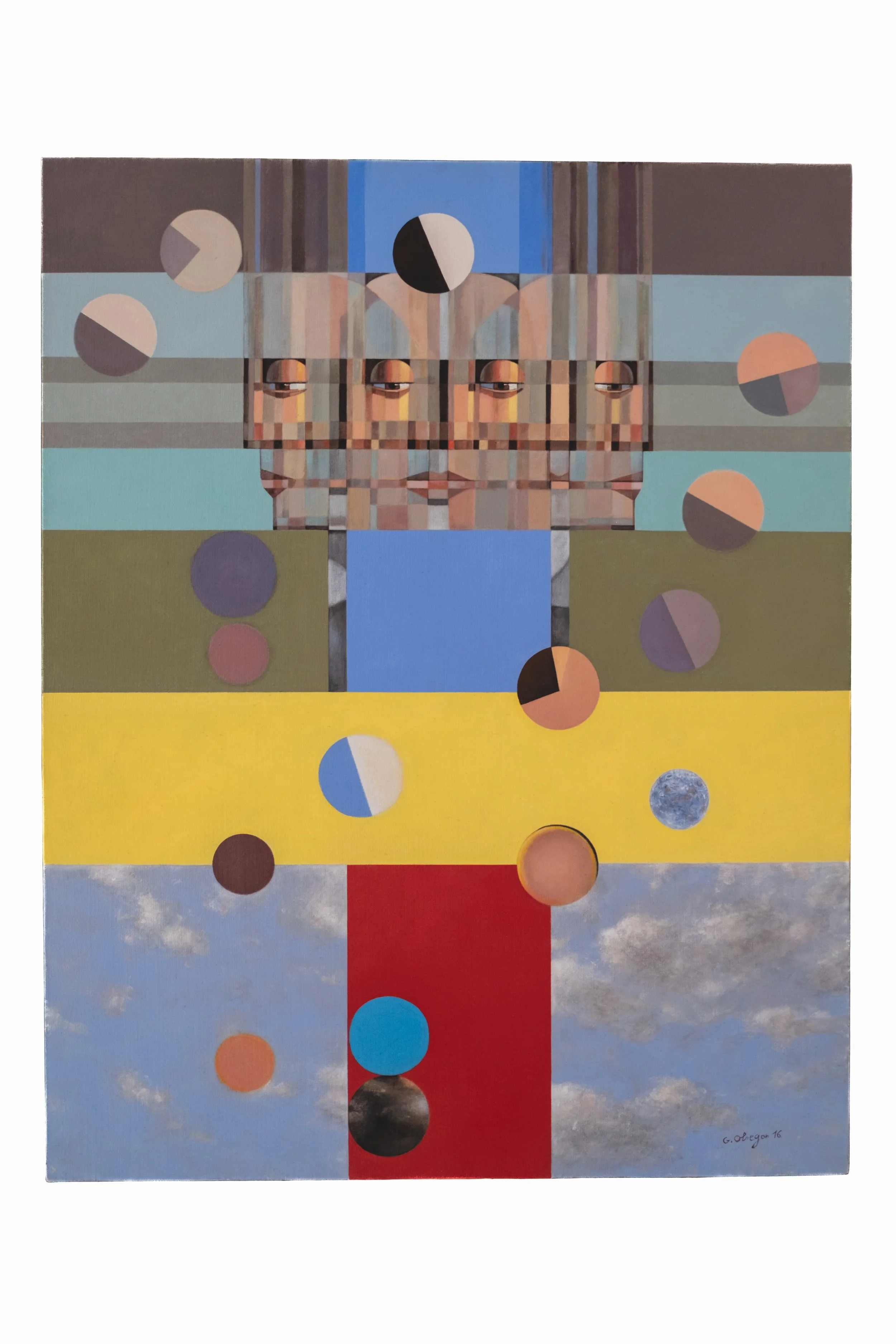 Divinité II, 2016, Oil on canvas, 92 X 73 cm