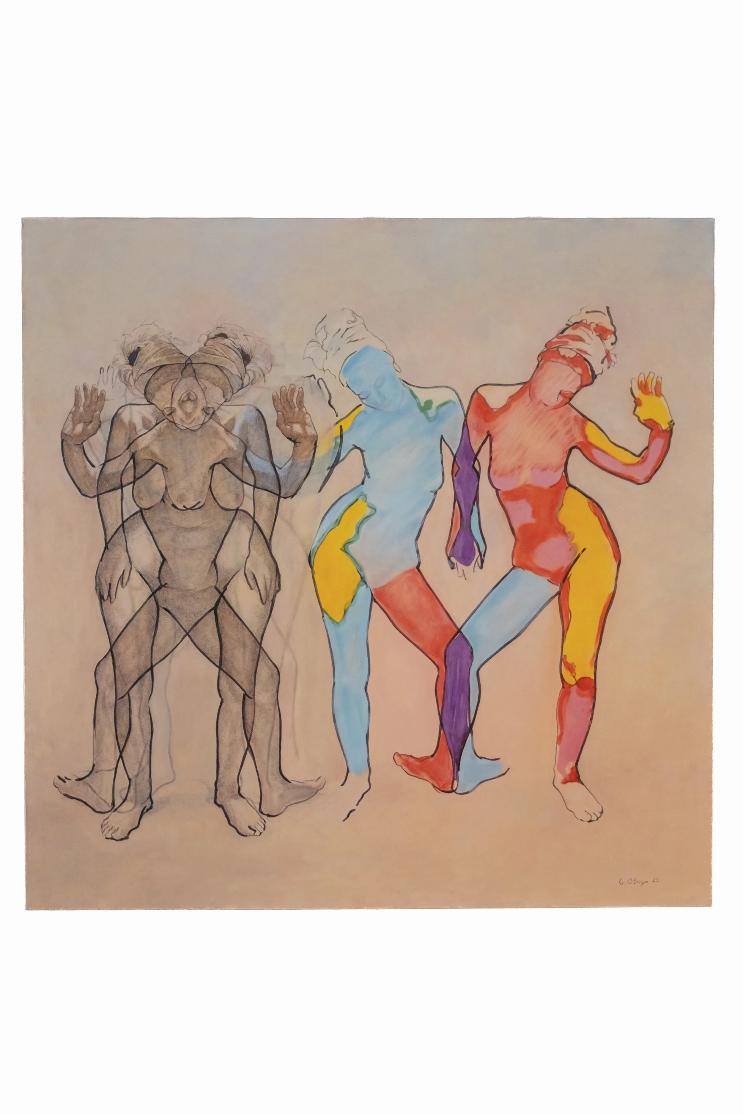 Le Maître de Ballet, 2025, Oil on canvas, 100 X 100 cm